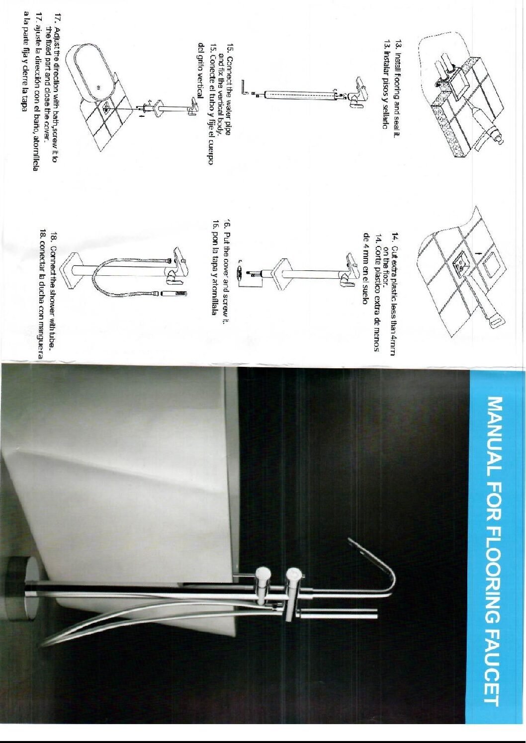Imex - Grifería monomando exenta de bañera Córcega oro rosa cepillado - BricoandPool