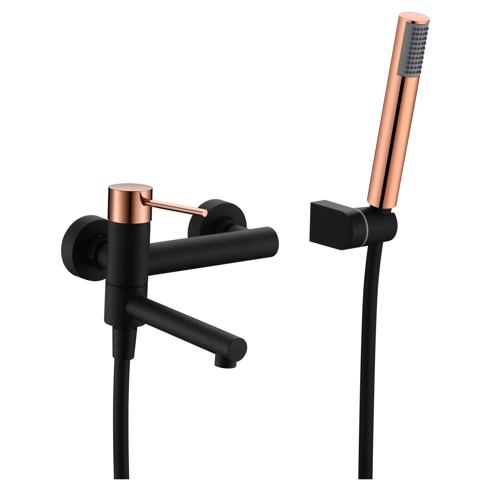 Imex - Grifo de baño/ducha Milos negro oro rosa - BricoandPool