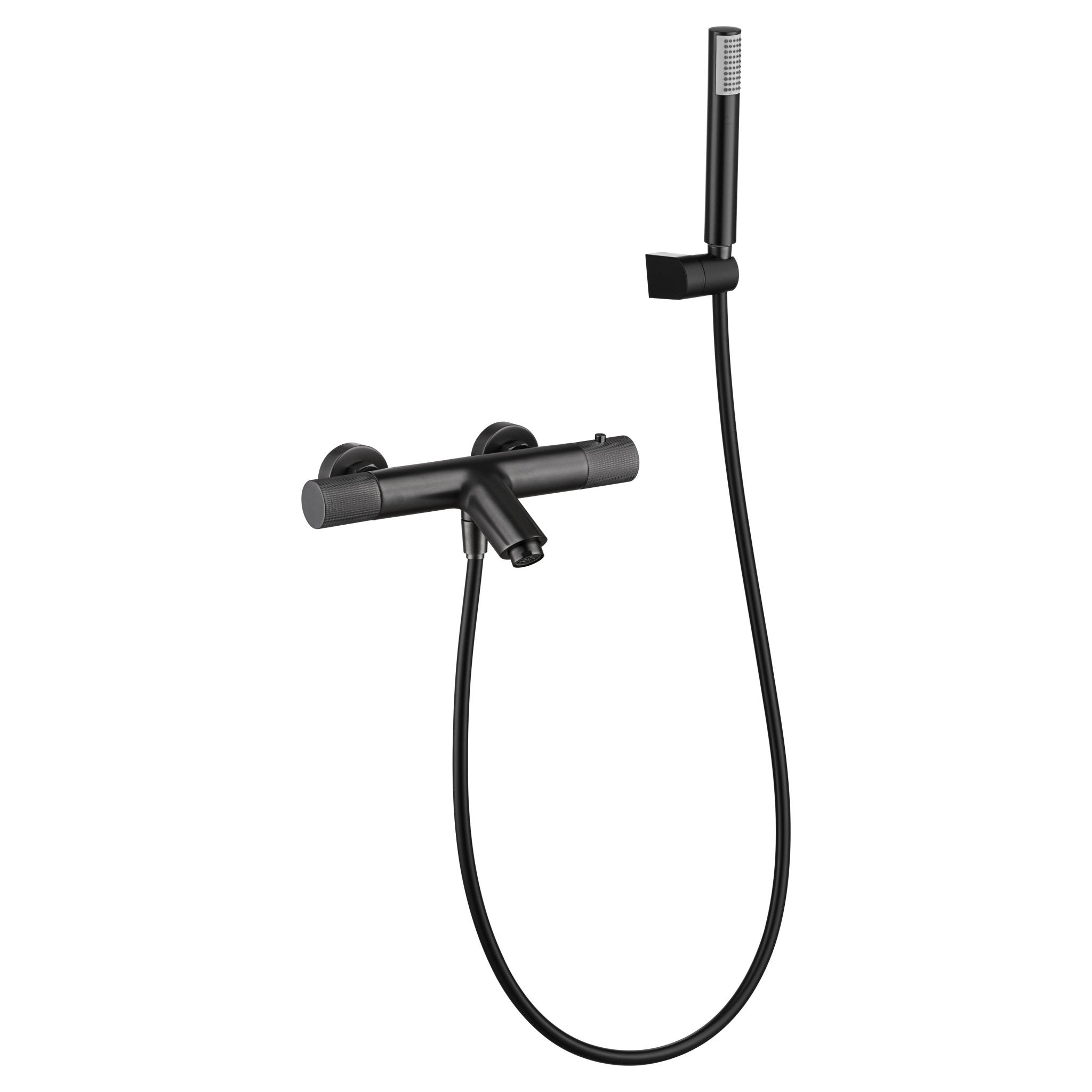Imex - Grifo de baño/ducha termostático Line black gum metal - BricoandPool