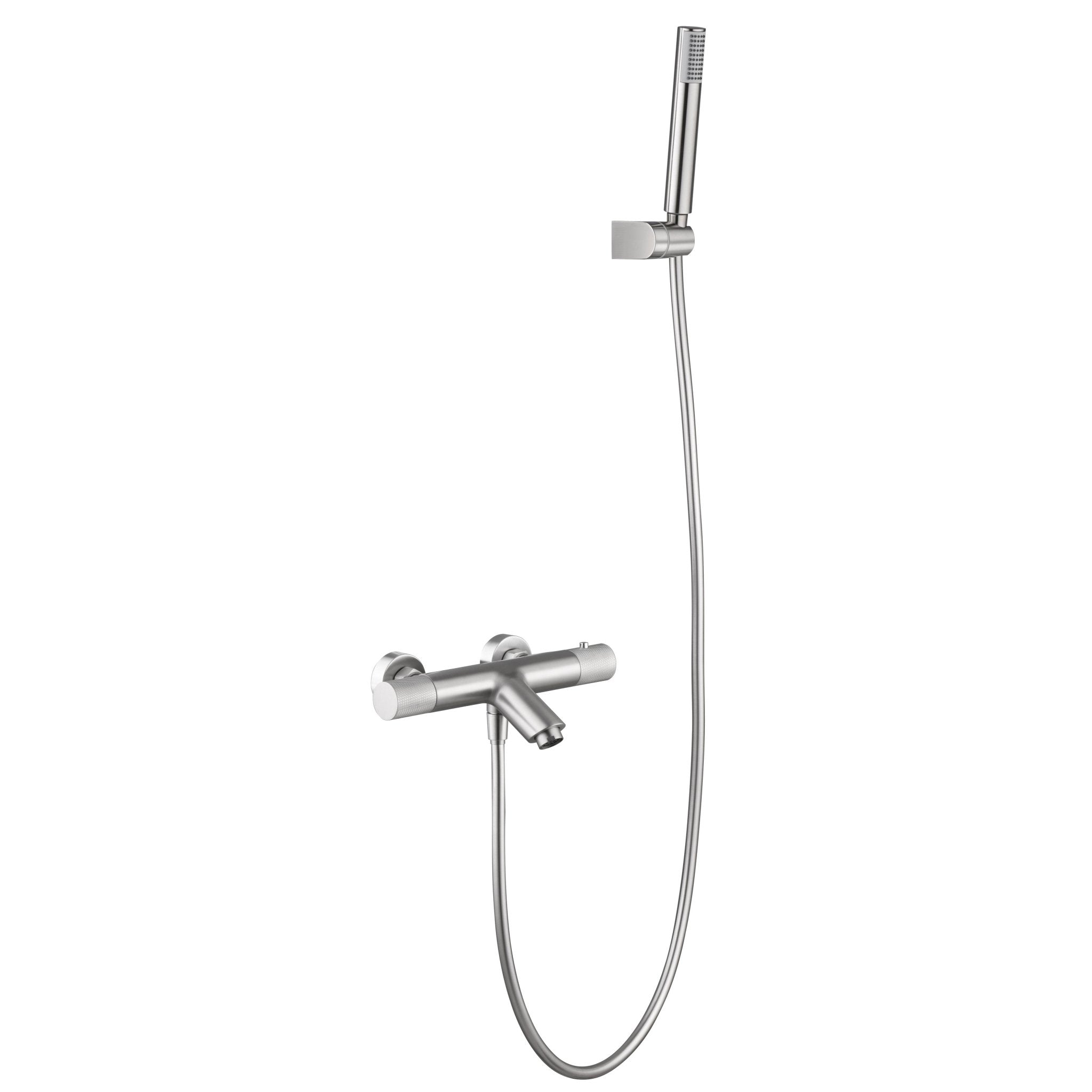 Imex - Grifo de baño/ducha termostático Line níquel cepillado - BricoandPool
