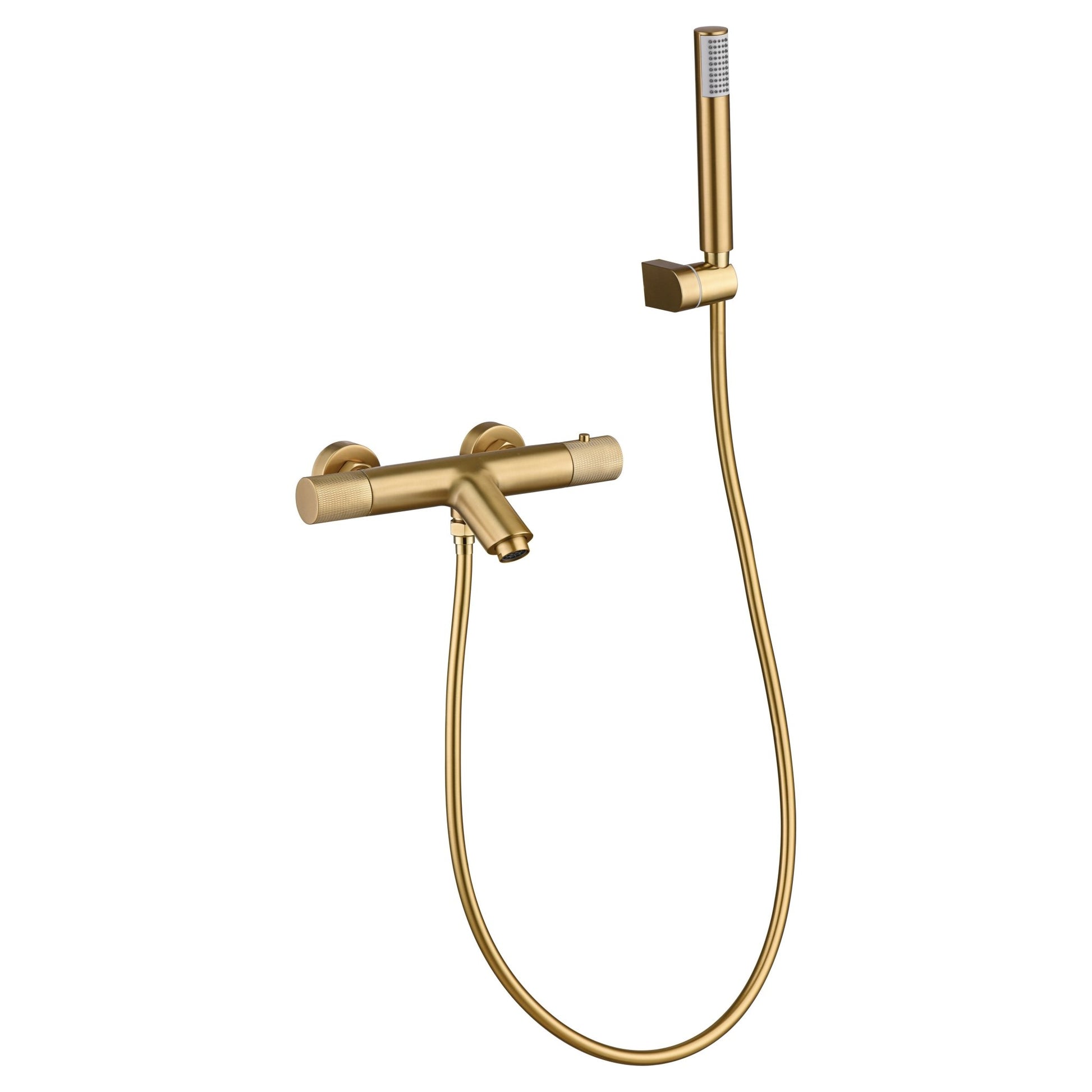 Imex - Grifo de baño/ducha termostático Line oro cepillado - BricoandPool