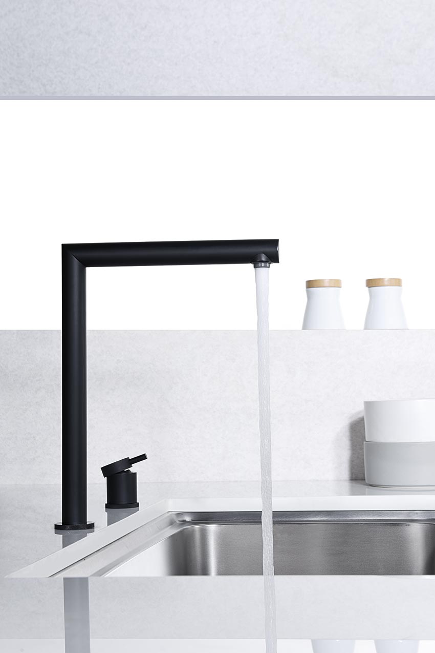 Imex - Grifo de cocina ITACA negro mate - BricoandPool