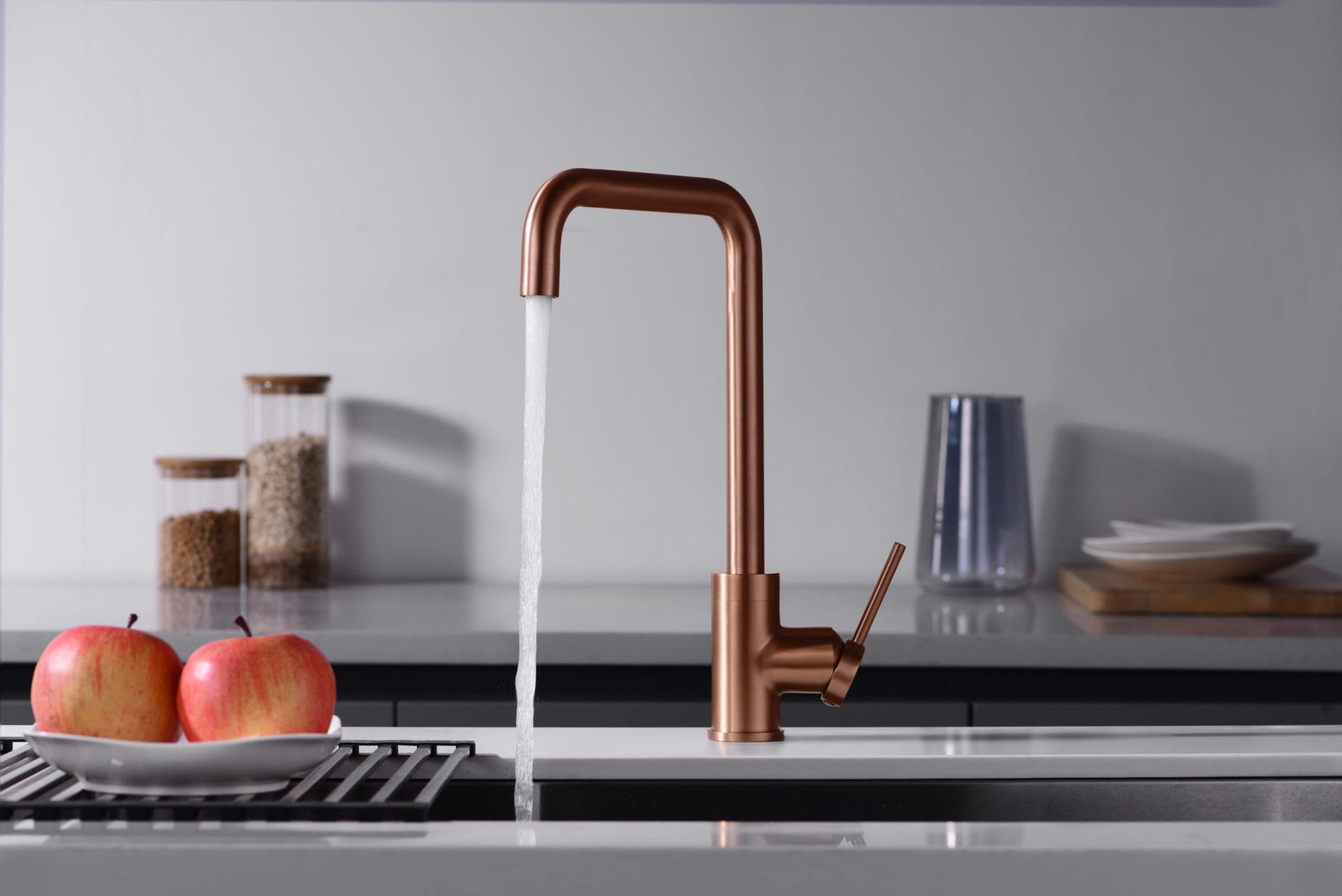 Imex - Grifo de cocina LOIRA oro rosa cepillado - BricoandPool