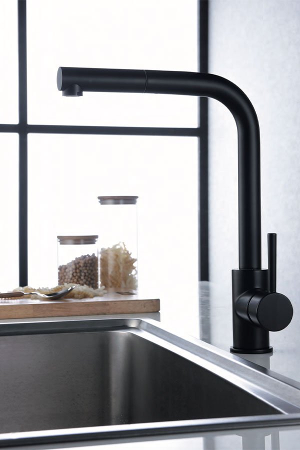 Imex - Grifo de cocina MALTA negro mate - BricoandPool