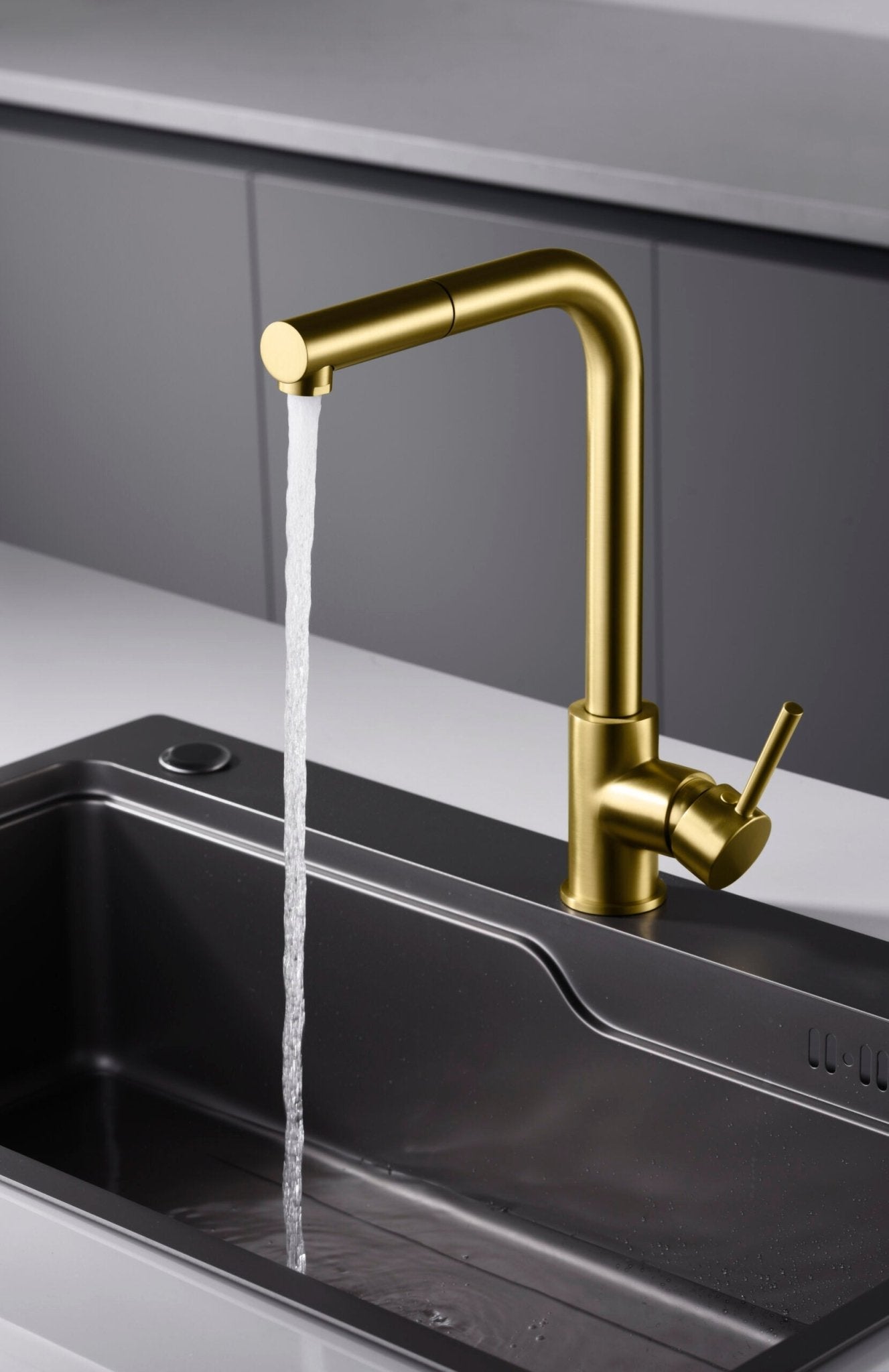 Imex - Grifo de cocina MALTA oro cepillado - BricoandPool