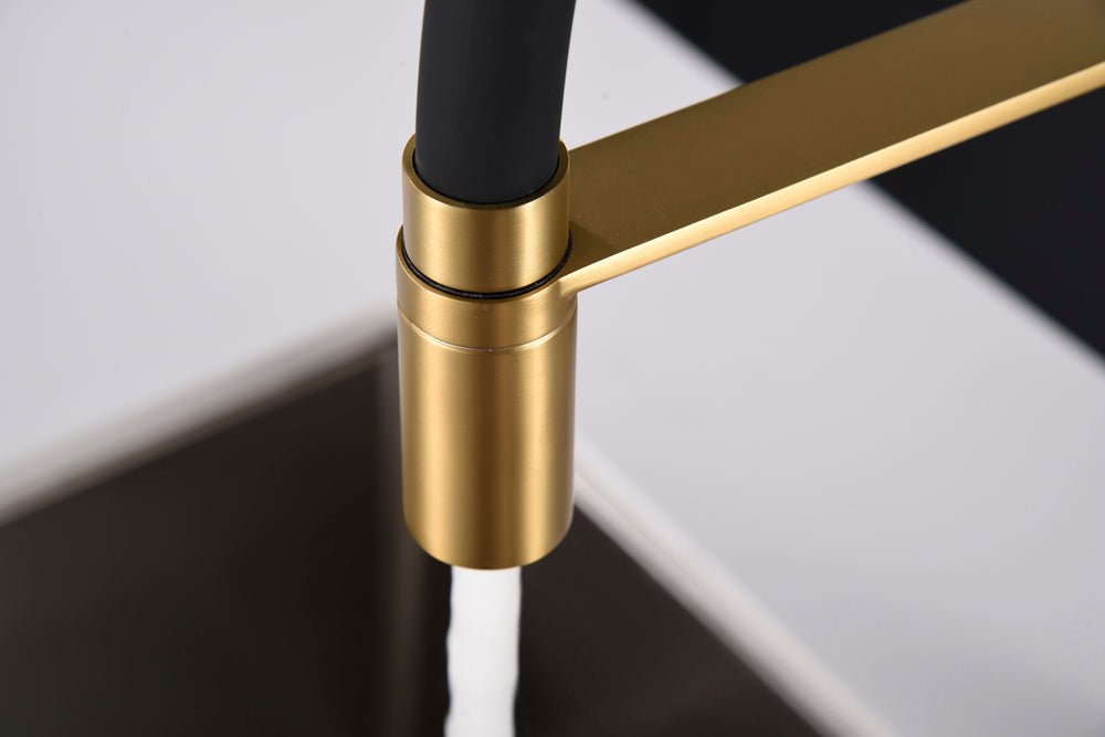 Imex - Grifo de cocina SENA oro cepillado - BricoandPool