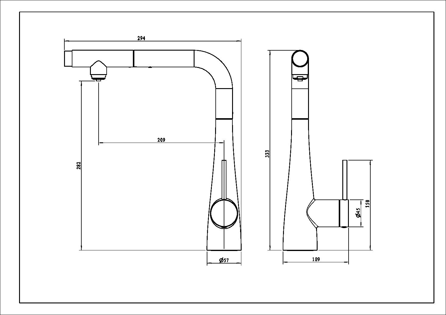 Imex - Grifo de cocina SPLIT para osmosis - BricoandPool