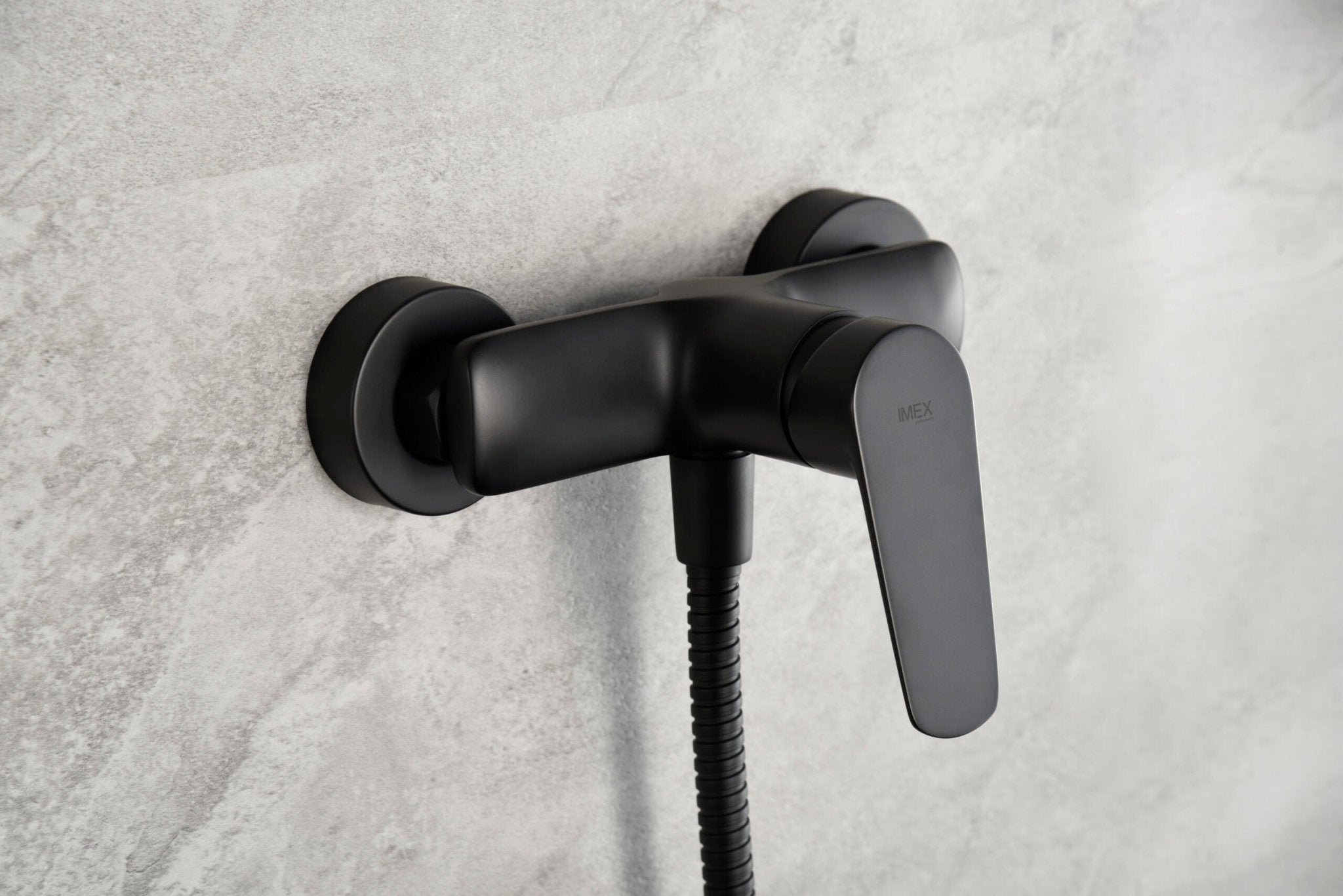 Imex - Grifo de ducha Belgica negro mate - BricoandPool
