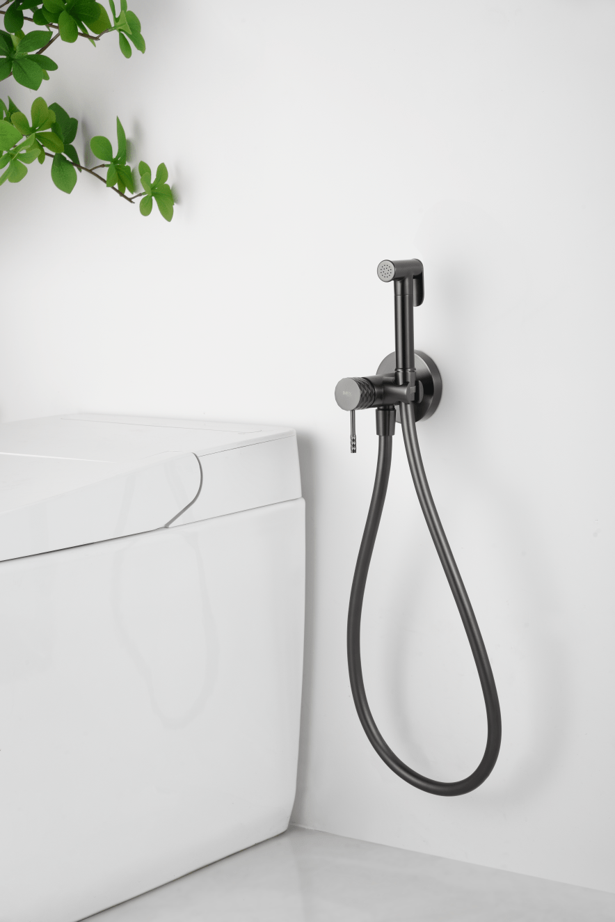 Imex - Grifo empotrado de bidé Génova black gun metal - BricoandPool