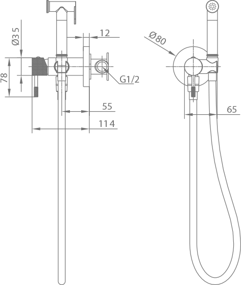 Imex - Grifo empotrado de bidé Line - BricoandPool