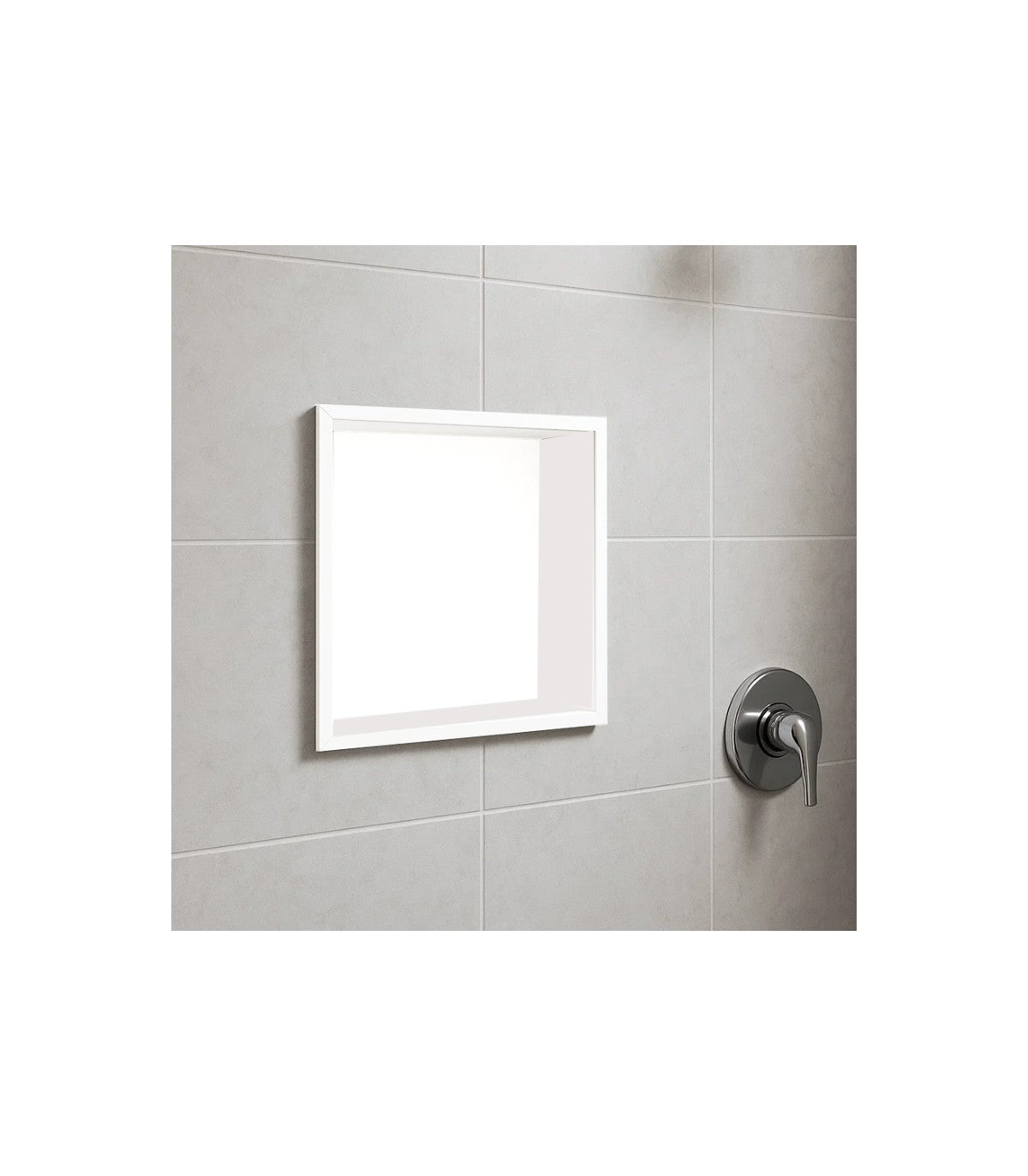 Imex - Hornacina cuadrada Atlantic blanco mate - BricoandPool