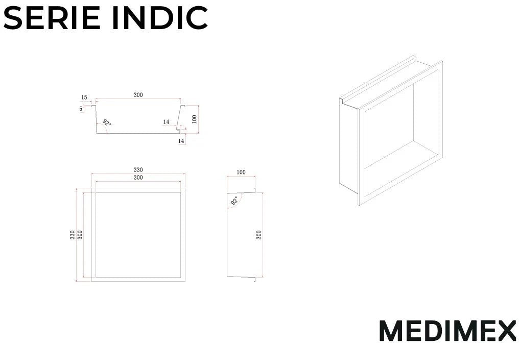 Imex - Hornacina Indíc con LED black gun metal - BricoandPool