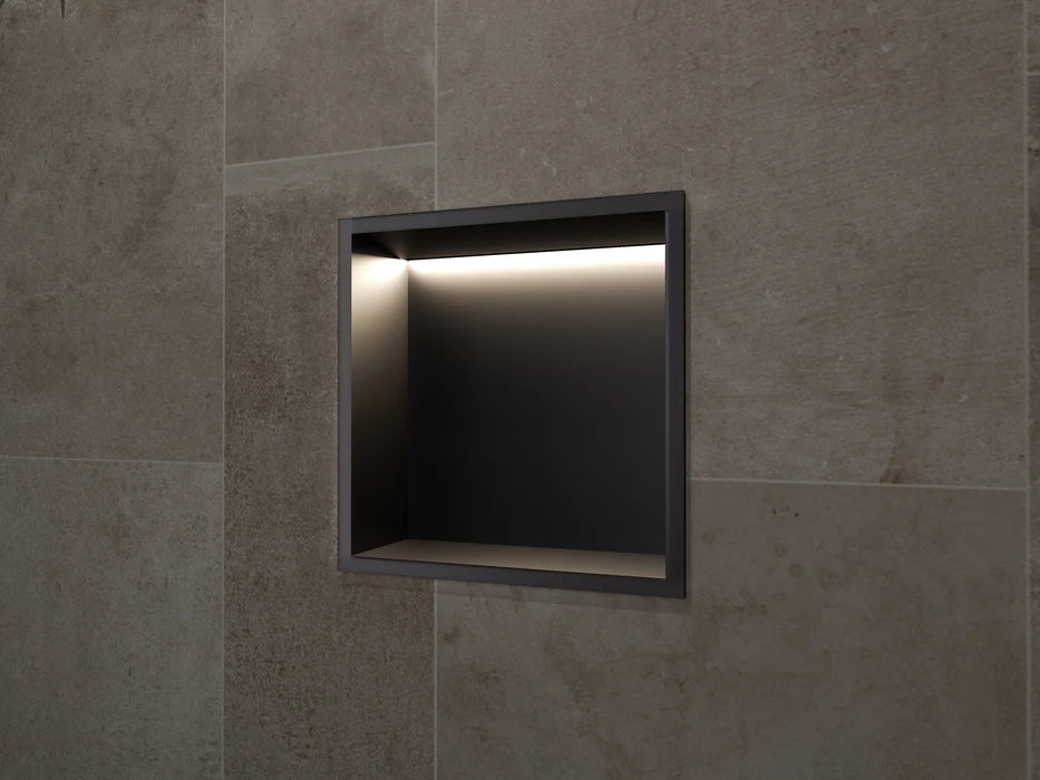 Imex - Hornacina Indíc con LED negro mate - BricoandPool
