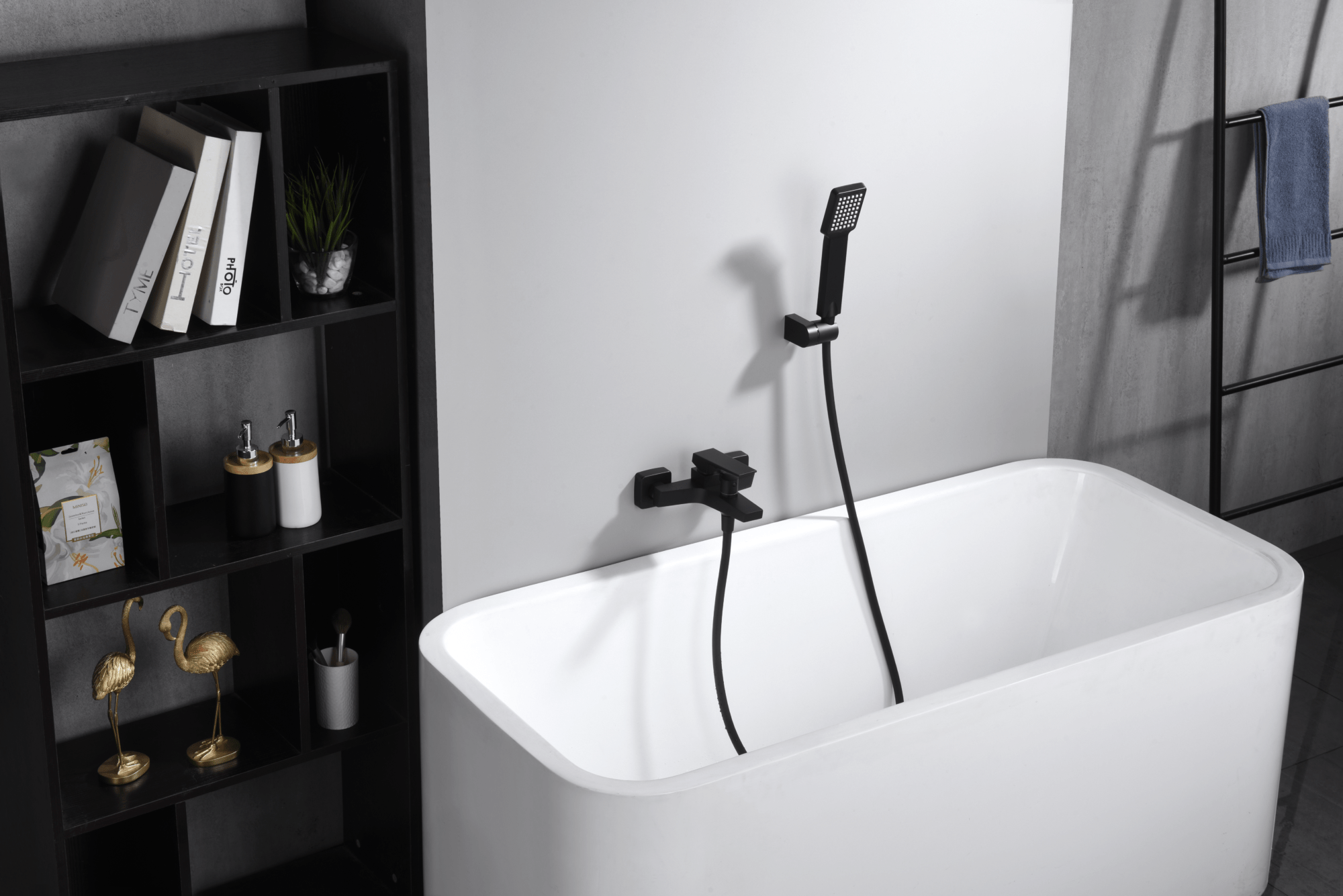 Imex - Kit baño / ducha monomando Art negro mate - BricoandPool