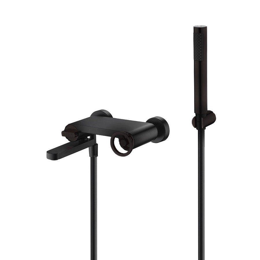 Imex - Kit baño / ducha monomando Olimpo negro mate - BricoandPool