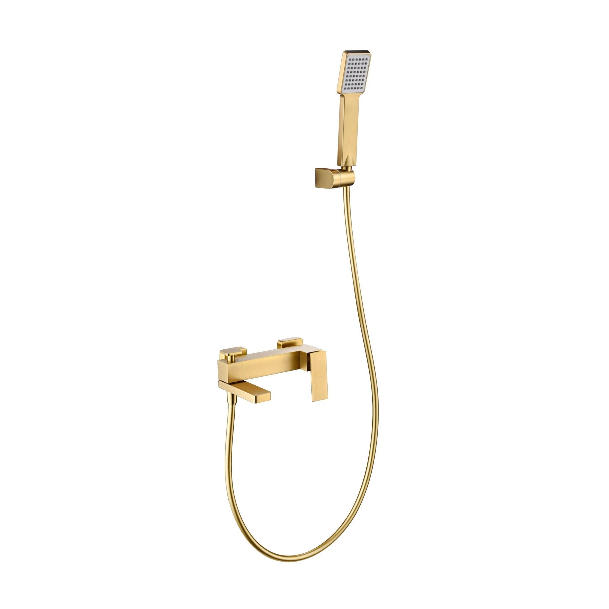 Imex - Kit baño / ducha monomando Pisa oro cepillado - BricoandPool