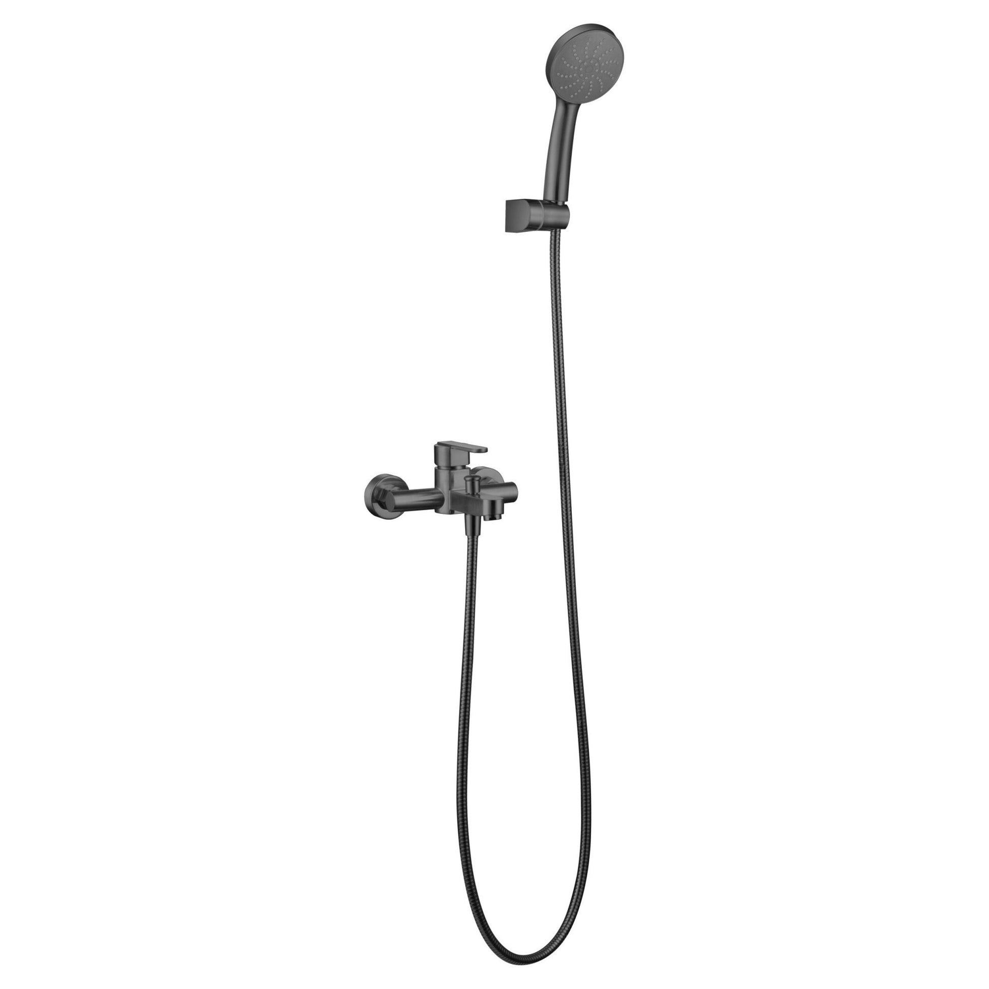Imex - Kit baño / ducha monomando Roma negro mate - BricoandPool