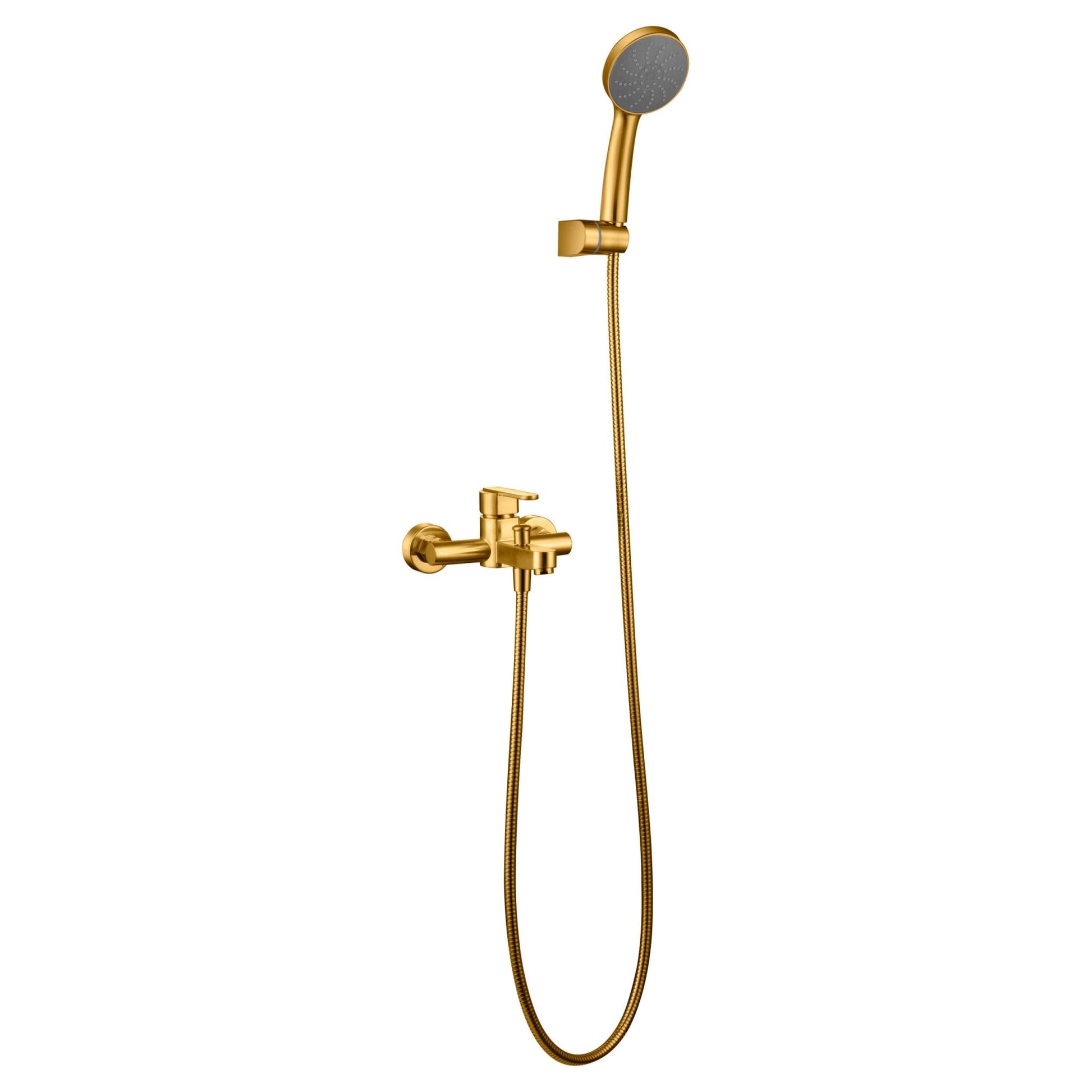Imex - Kit baño / ducha monomando Roma oro cepillado - BricoandPool