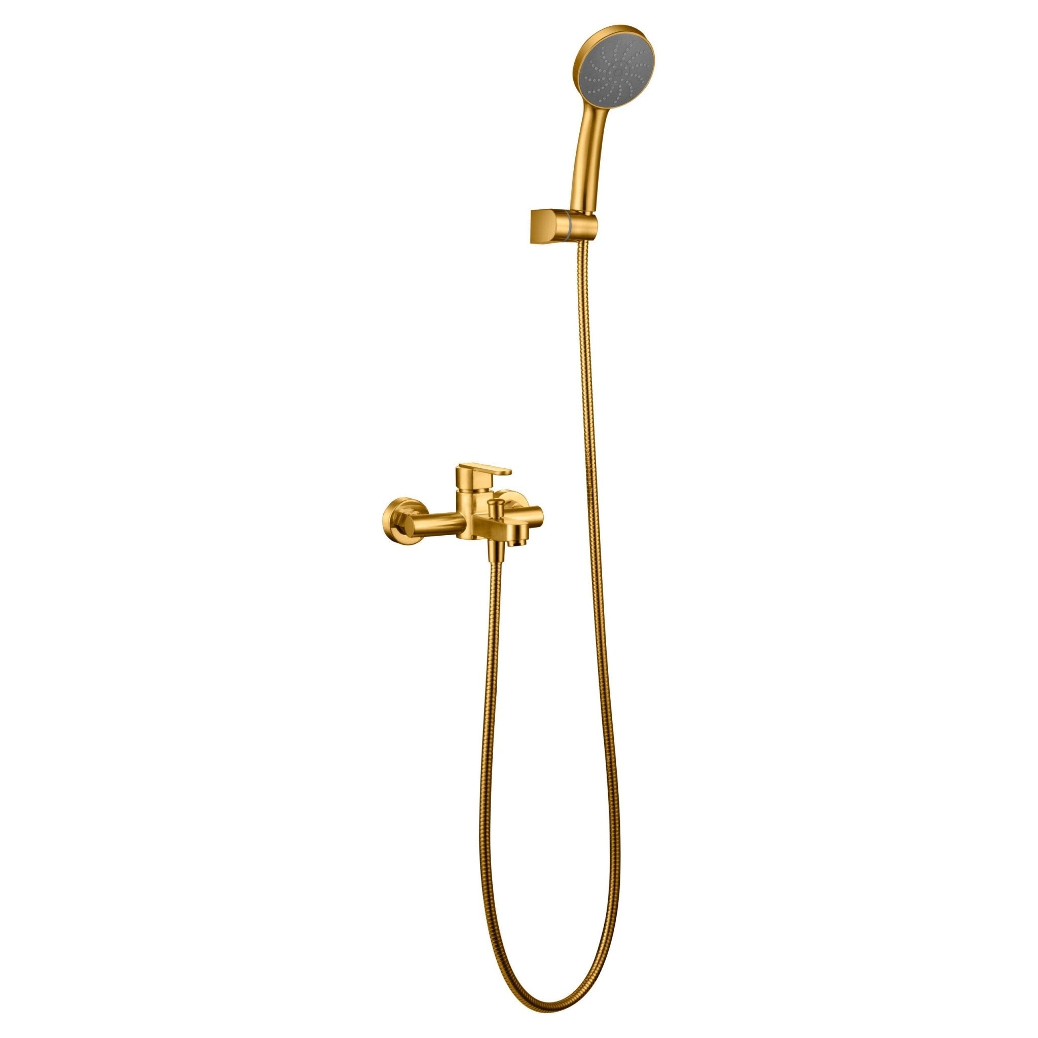 Imex - Kit baño / ducha monomando Roma oro cepillado - BricoandPool