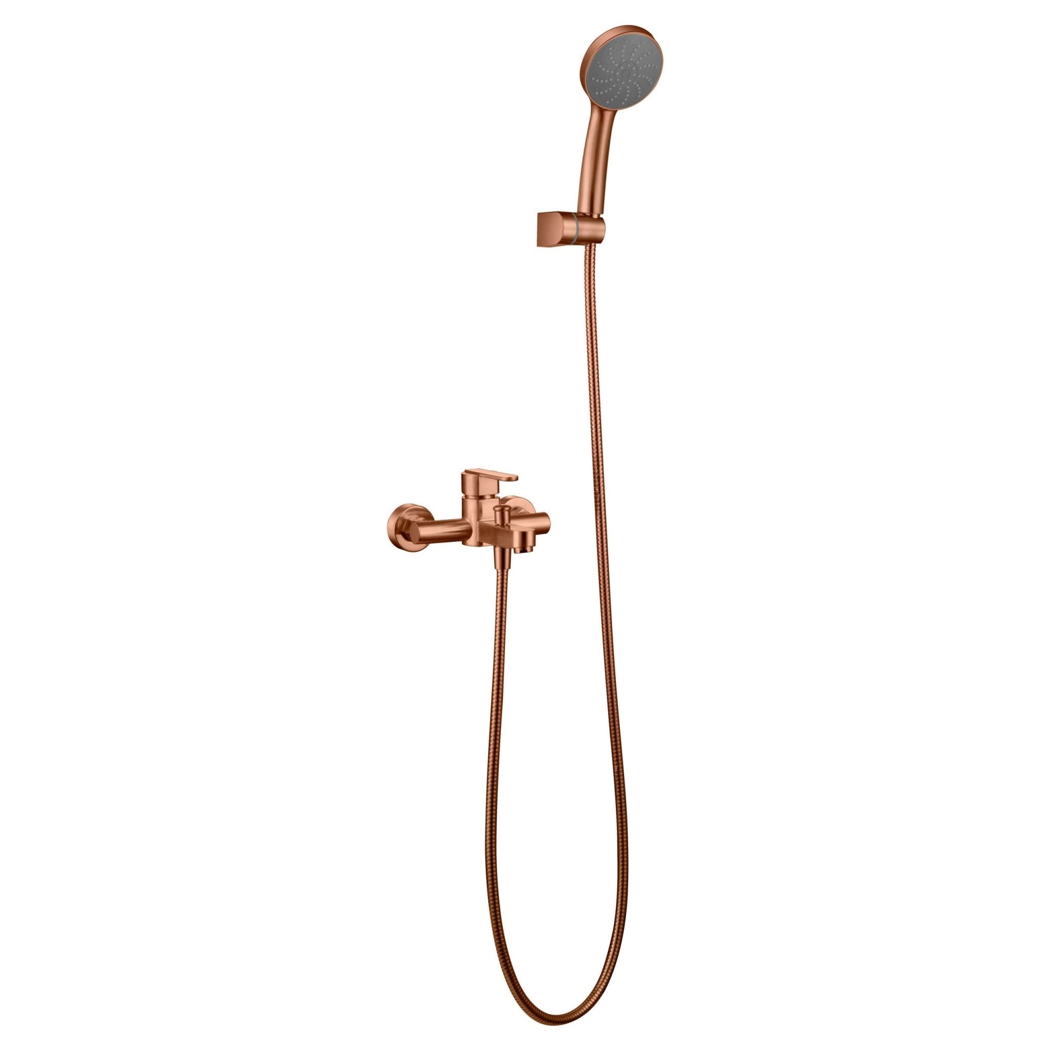 Imex - Kit baño / ducha monomando Roma oro rosa cepillado - BricoandPool