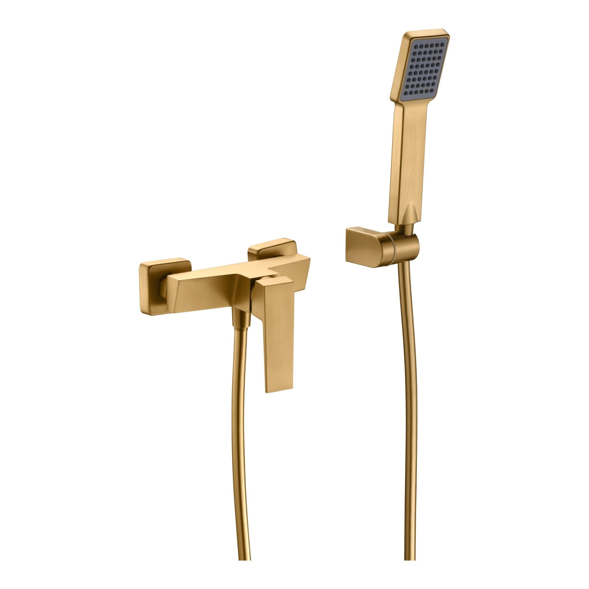Imex - Kit ducha monomando Art oro cepillado - BricoandPool