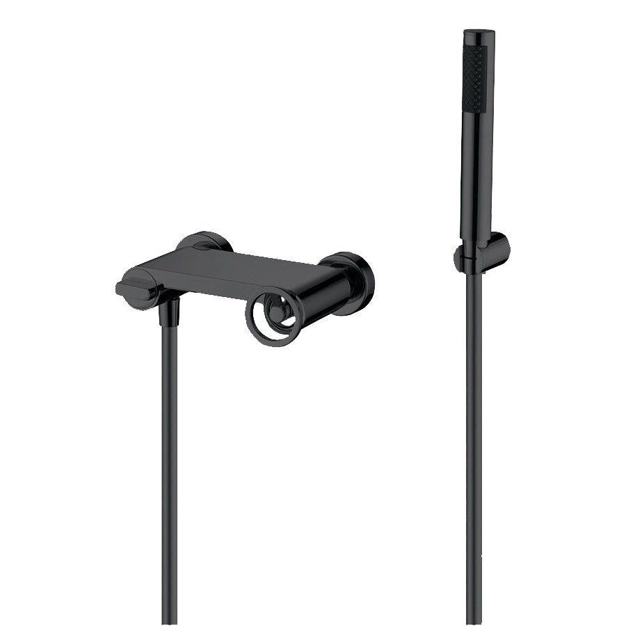 Imex - Kit ducha monomando Olimpo negro mate - BricoandPool