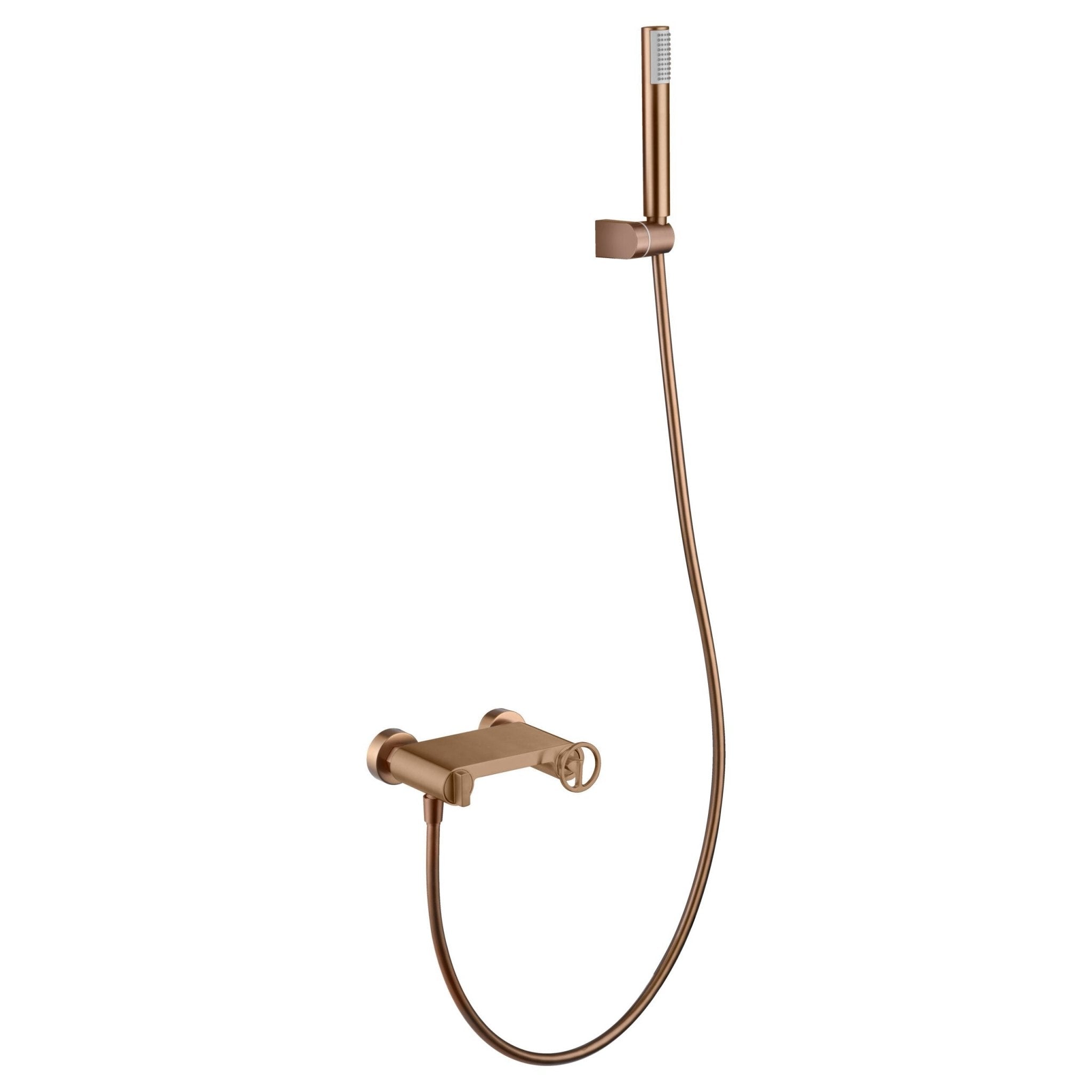 Imex - Kit ducha monomando Olimpo oro rosa cepillado - BricoandPool