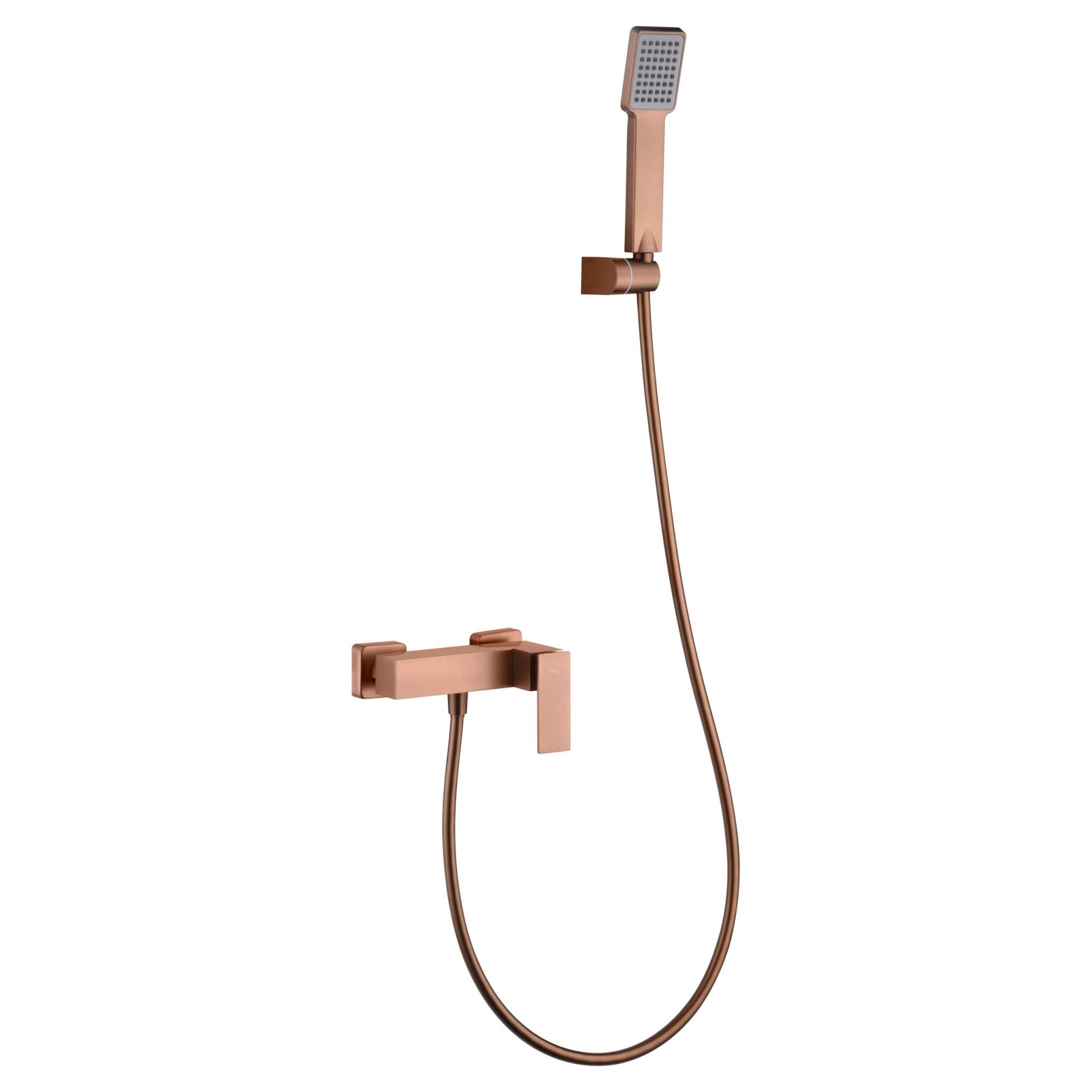 Imex - Kit ducha monomando Pisa oro rosa cepillado - BricoandPool