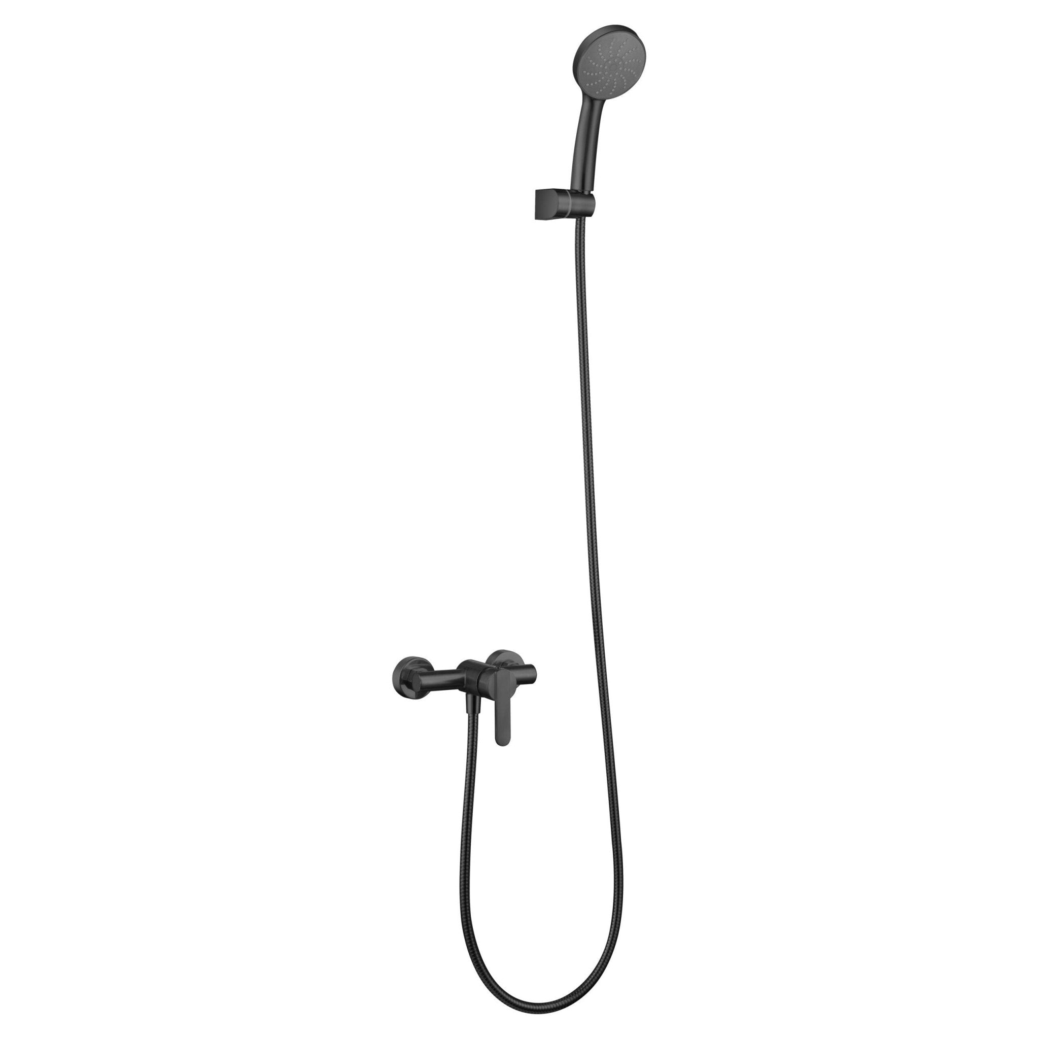 Imex - Kit ducha monomando Roma negro mate - BricoandPool