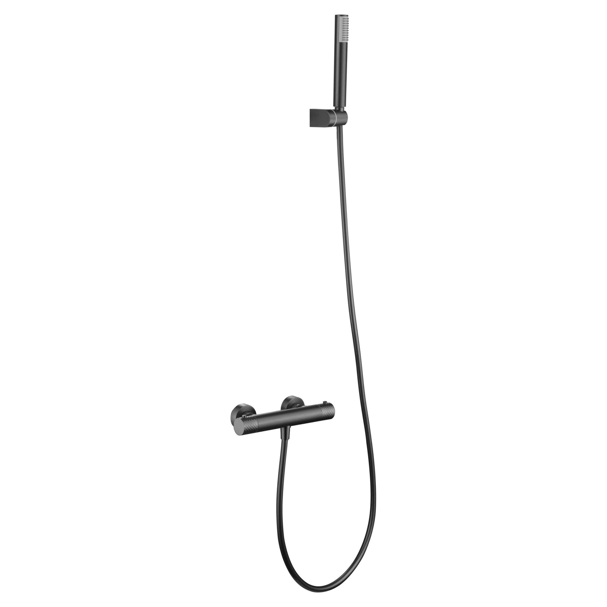 Imex - Kit ducha termostático Génova black gun metal - BricoandPool