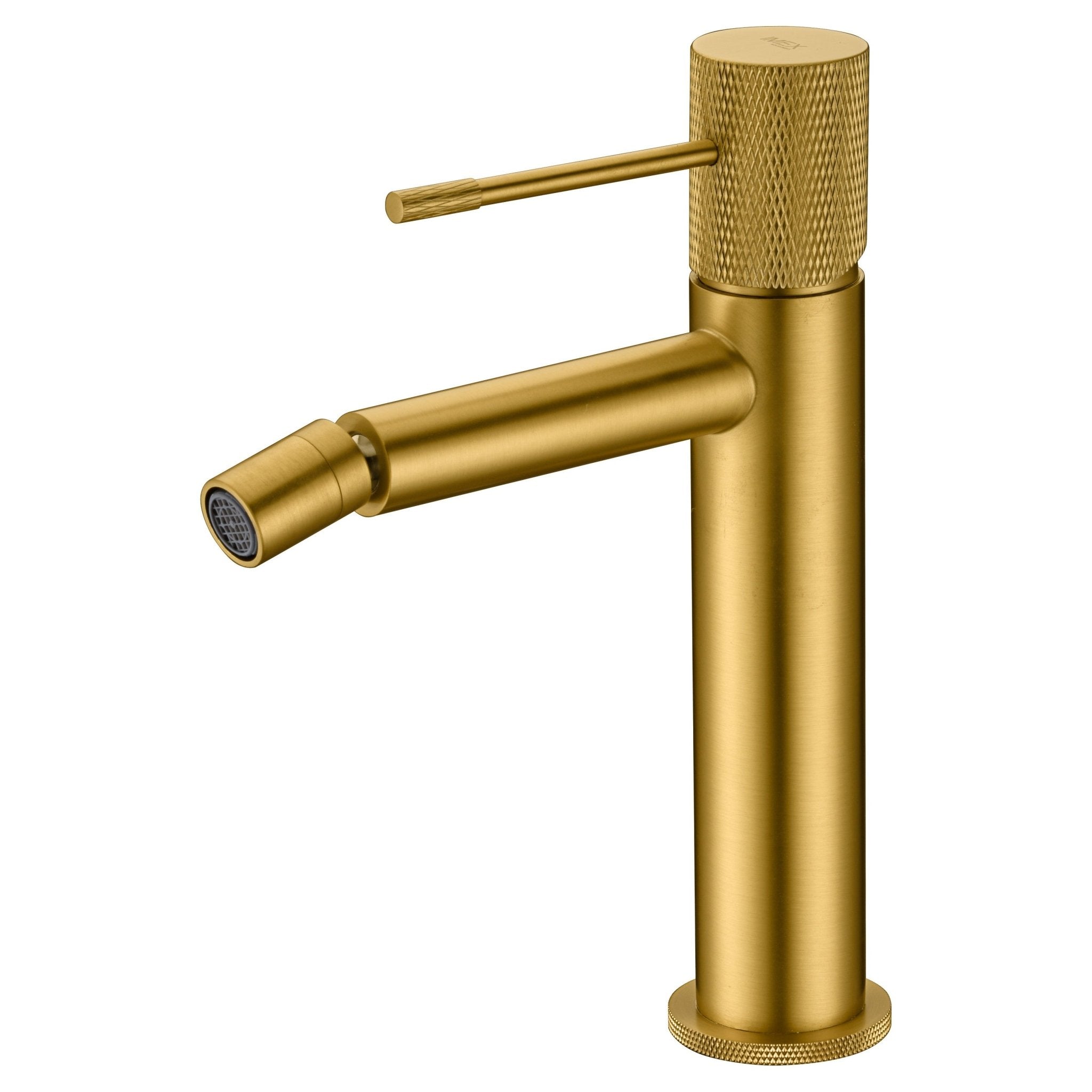 Imex - Monomando bidé Line oro cepillado - BricoandPool
