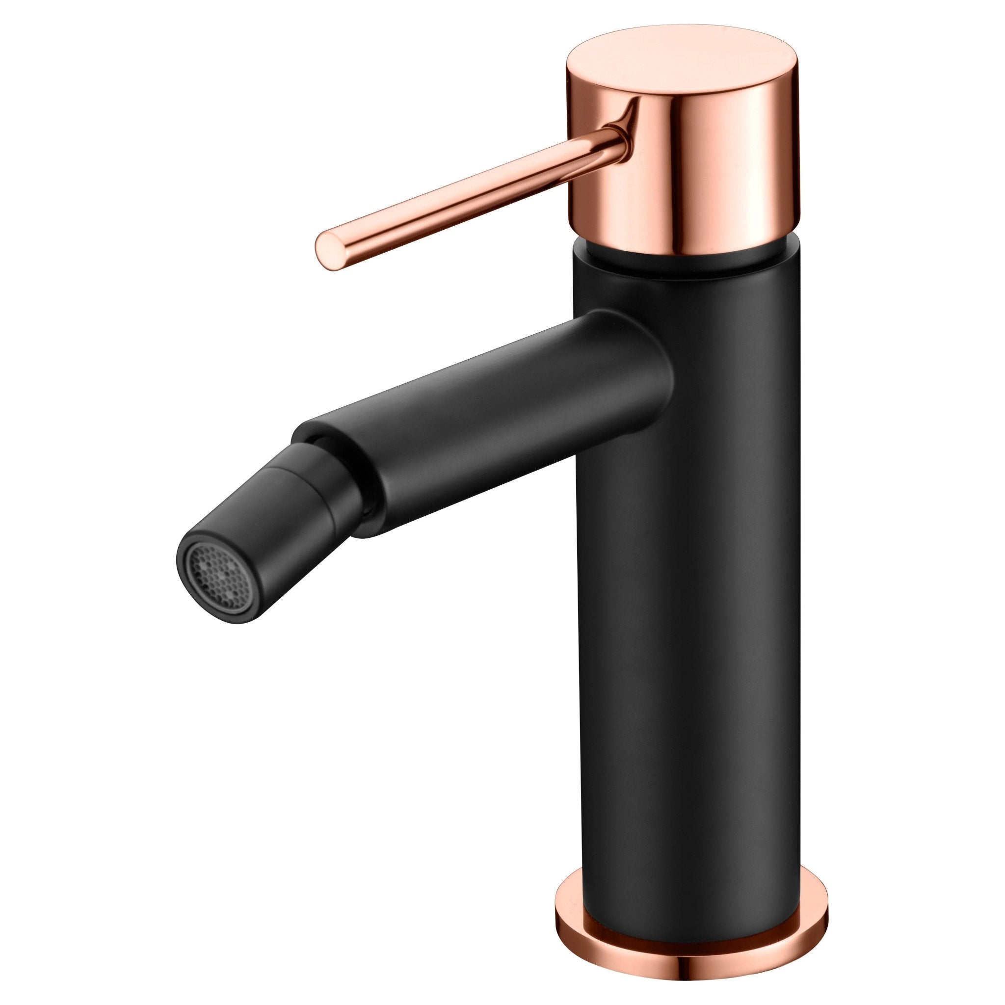 Imex - Monomando bidé Milos negro oro rosa - BricoandPool