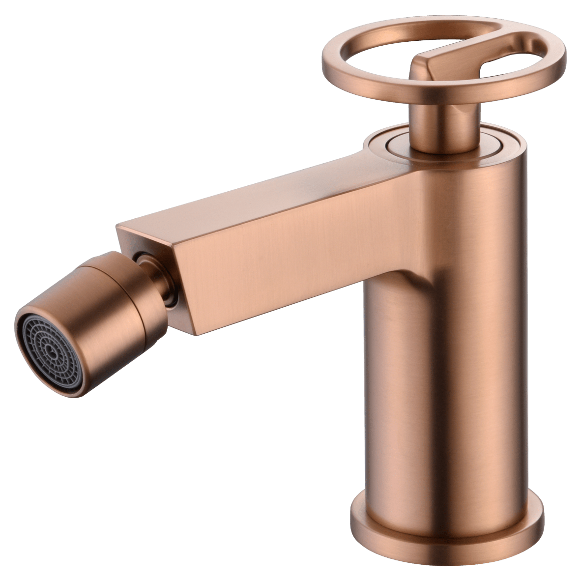 Imex - Monomando bidé Olimpo oro rosa cepillado - BricoandPool