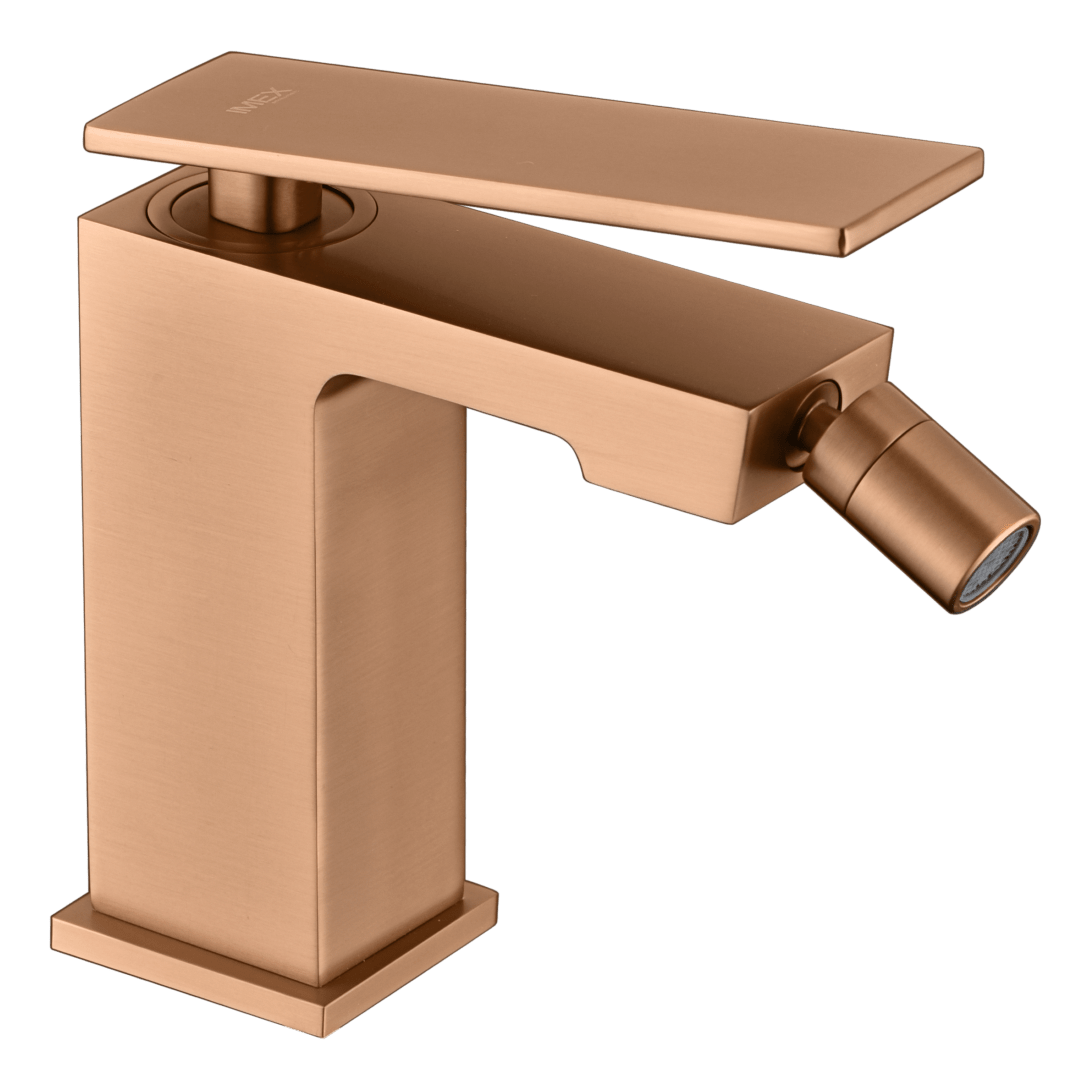 Imex - Monomando bidé Pisa oro rosa cepillado - BricoandPool