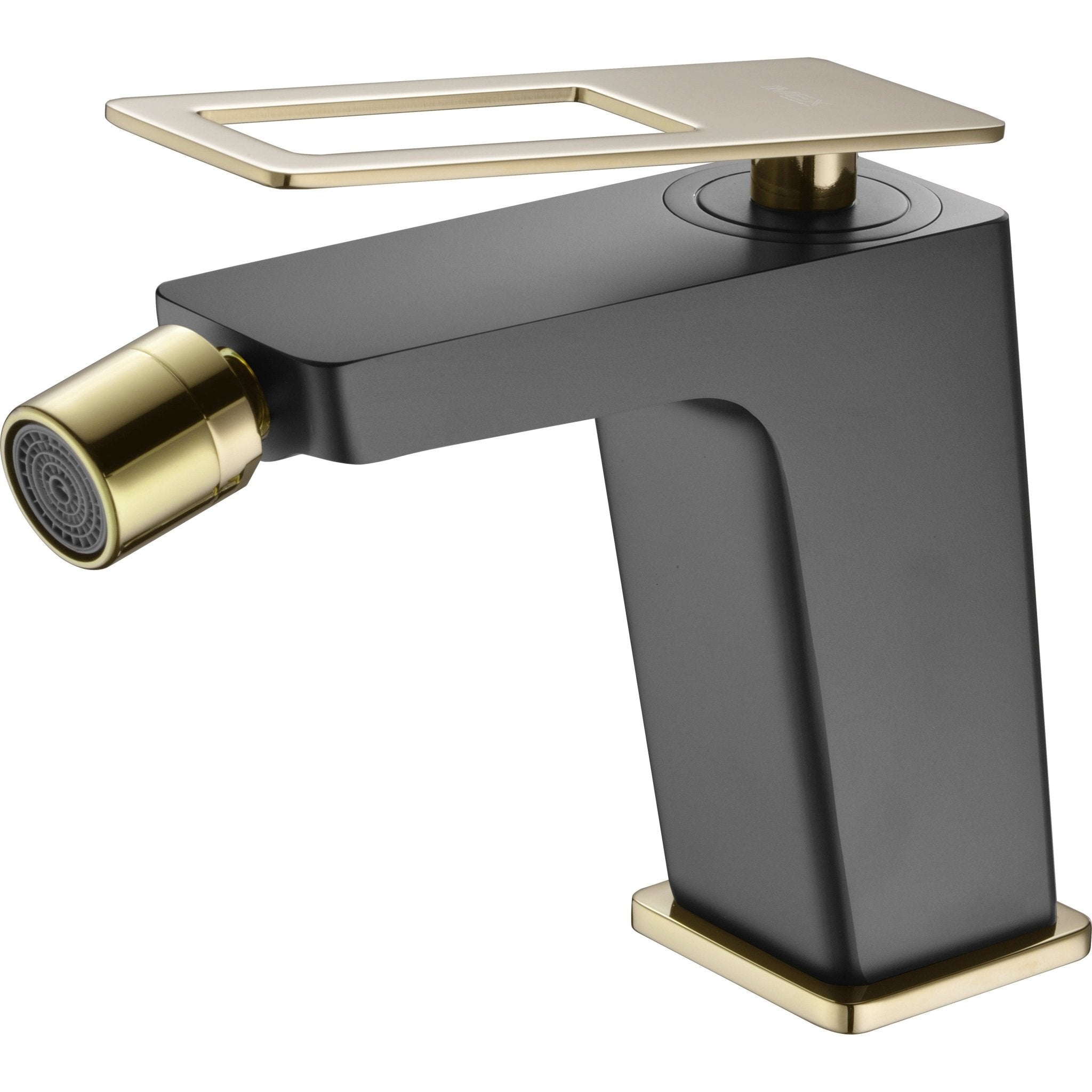 Imex - Monomando bidé Suecia negro oro brillo - BricoandPool