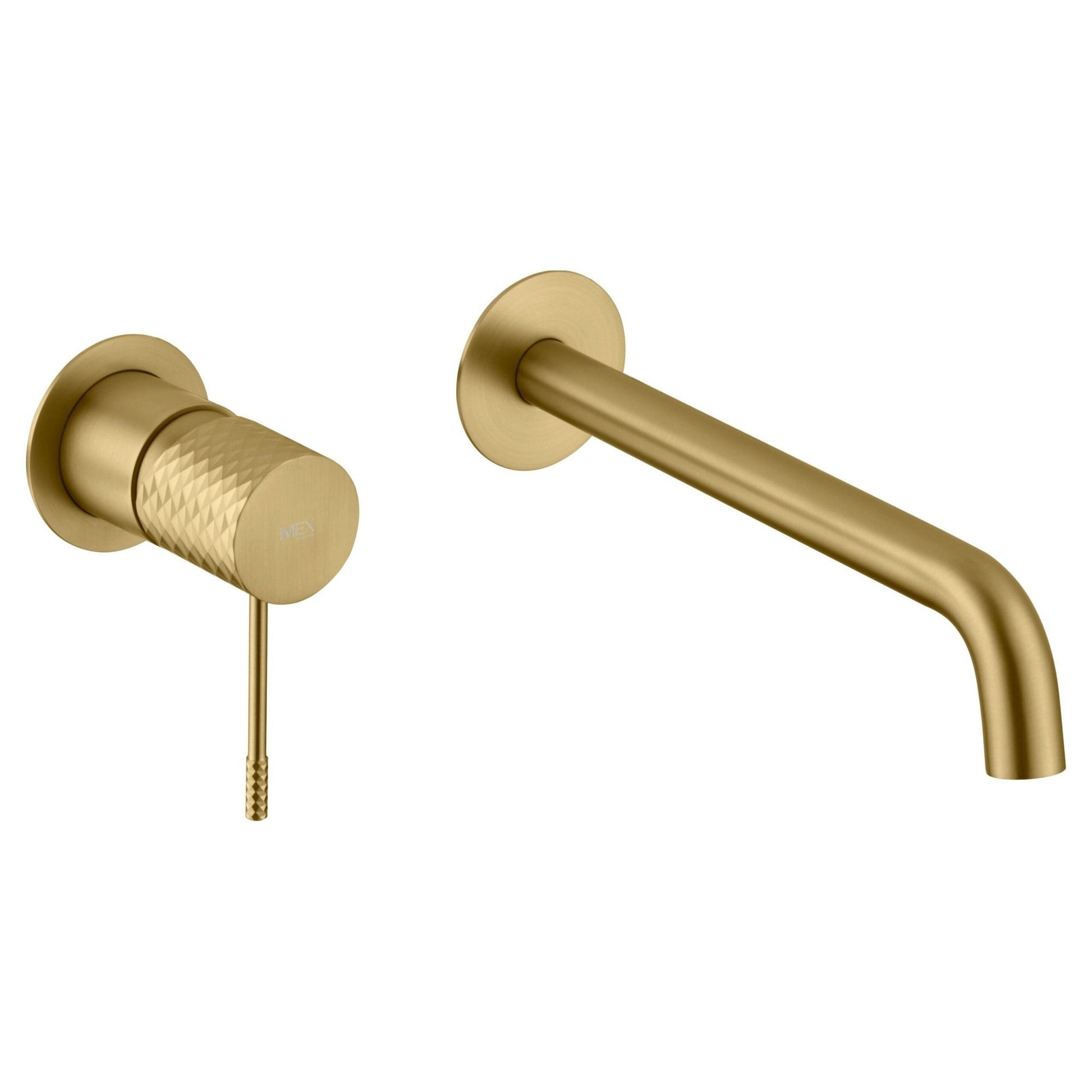 Imex - Monomando empotrado lavabo Génova oro cepillado - BricoandPool