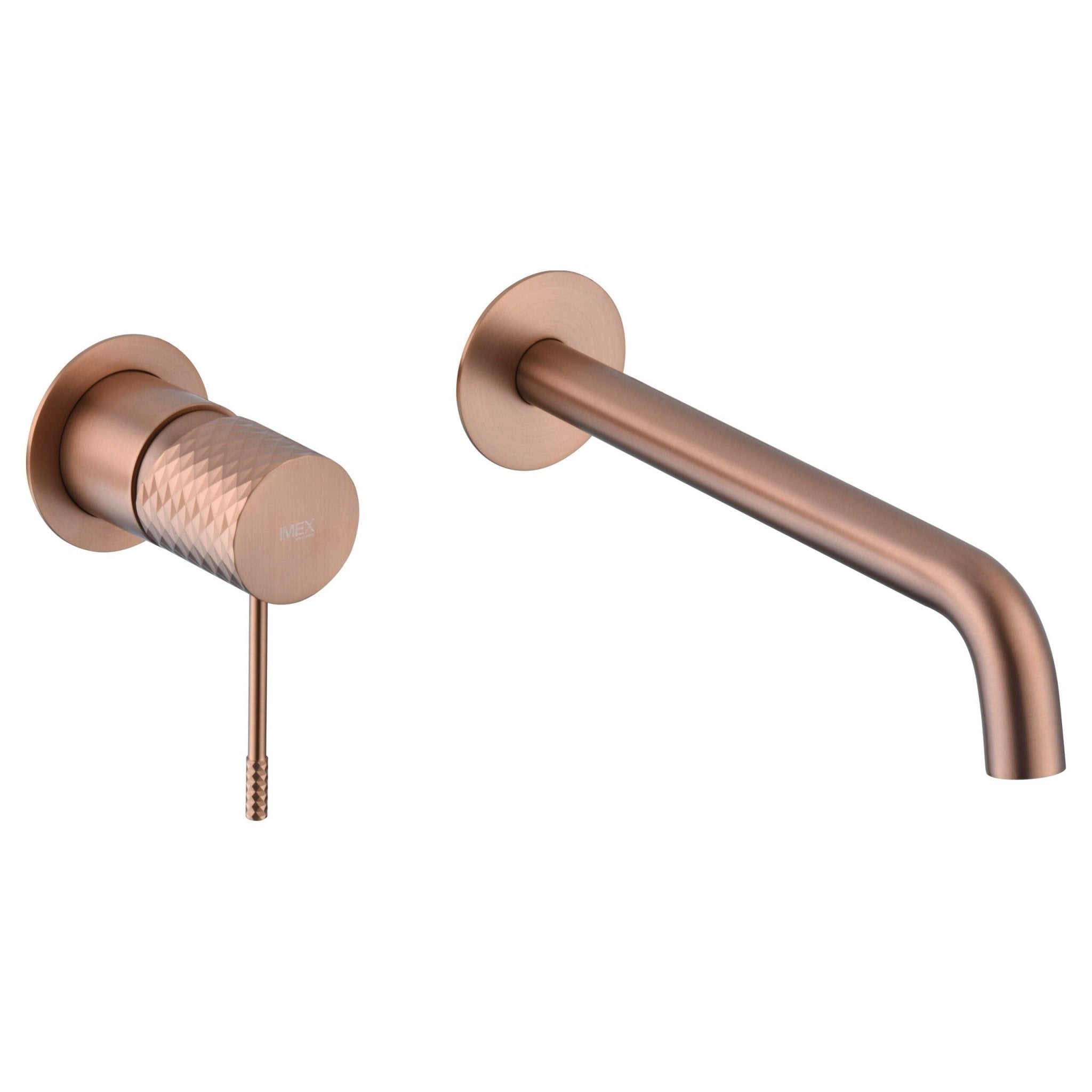 Imex - Monomando empotrado lavabo Génova oro rosa cepillado - BricoandPool