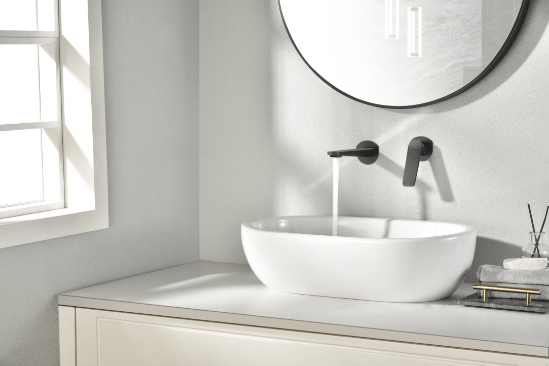 Imex - Monomando empotrado lavabo Nápoles negro mate - BricoandPool
