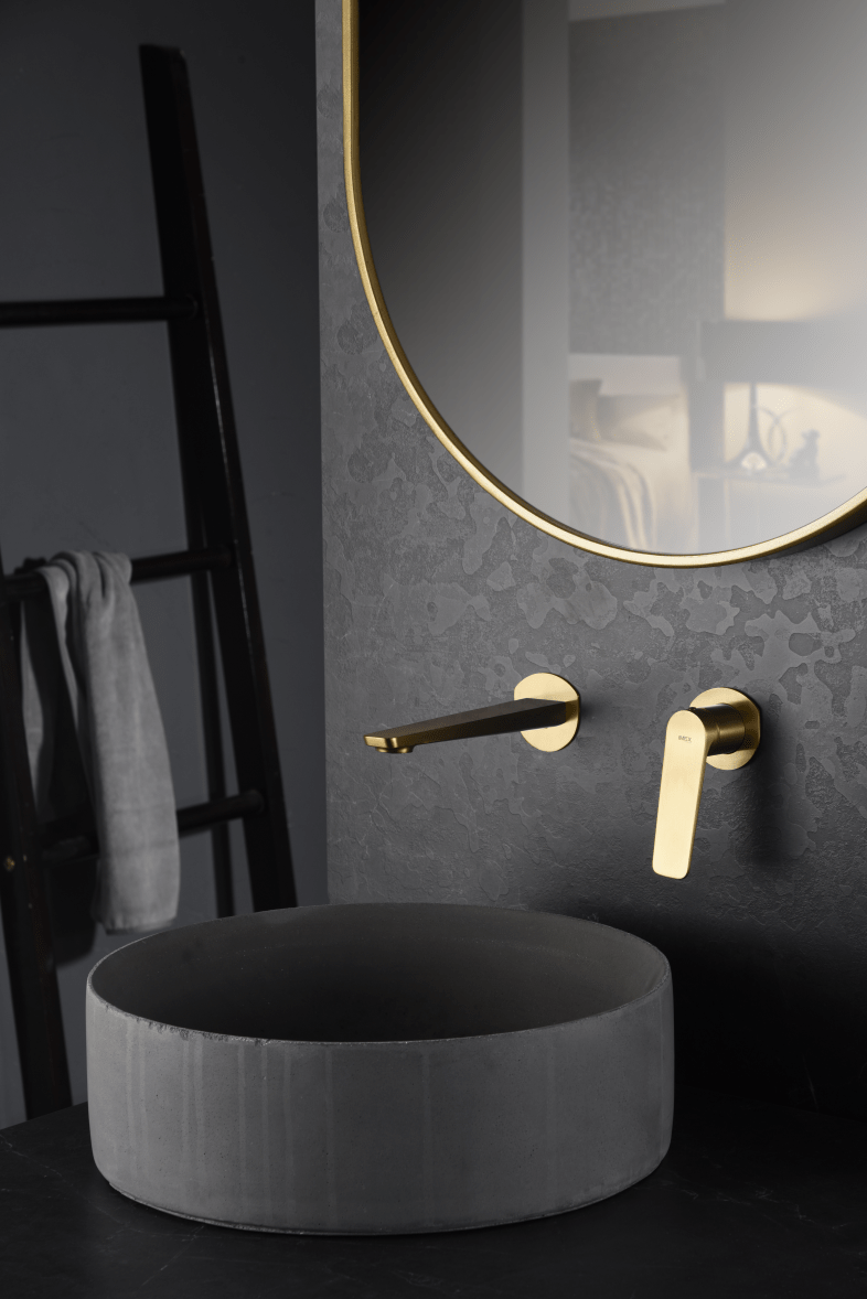 Imex - Monomando empotrado lavabo Nápoles oro cepillado - BricoandPool