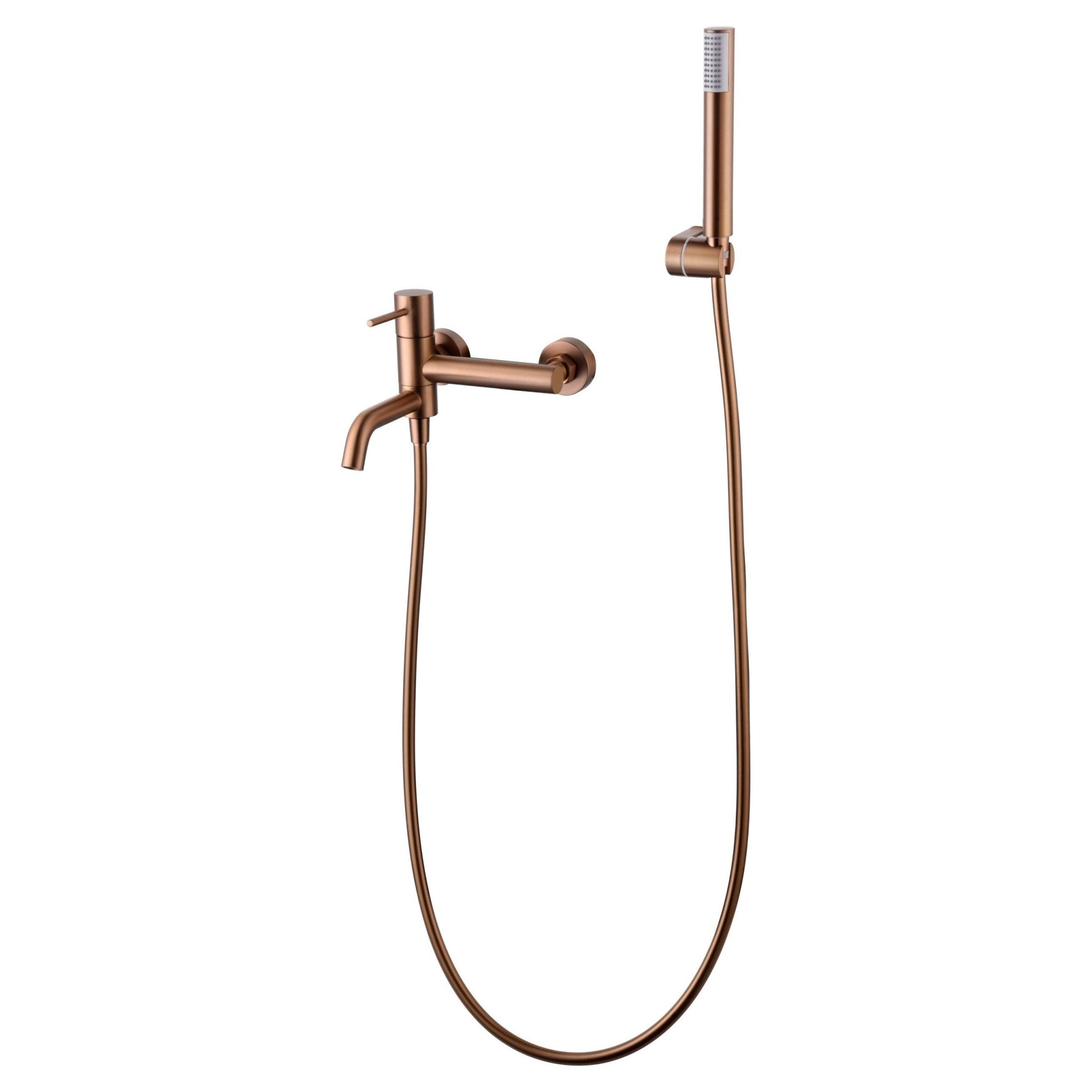 Imex - Monomando kit baño/ducha Monza oro rosa cepillado - BricoandPool