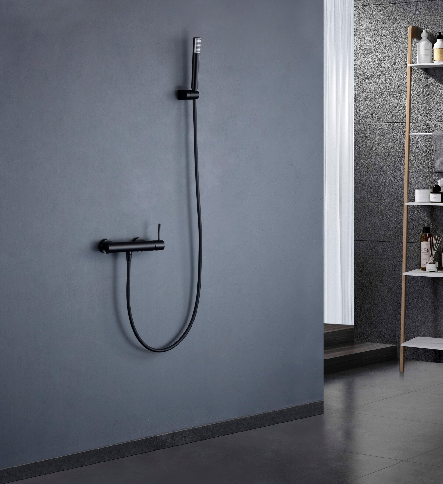 Imex - Monomando kit ducha Monza negro mate - BricoandPool