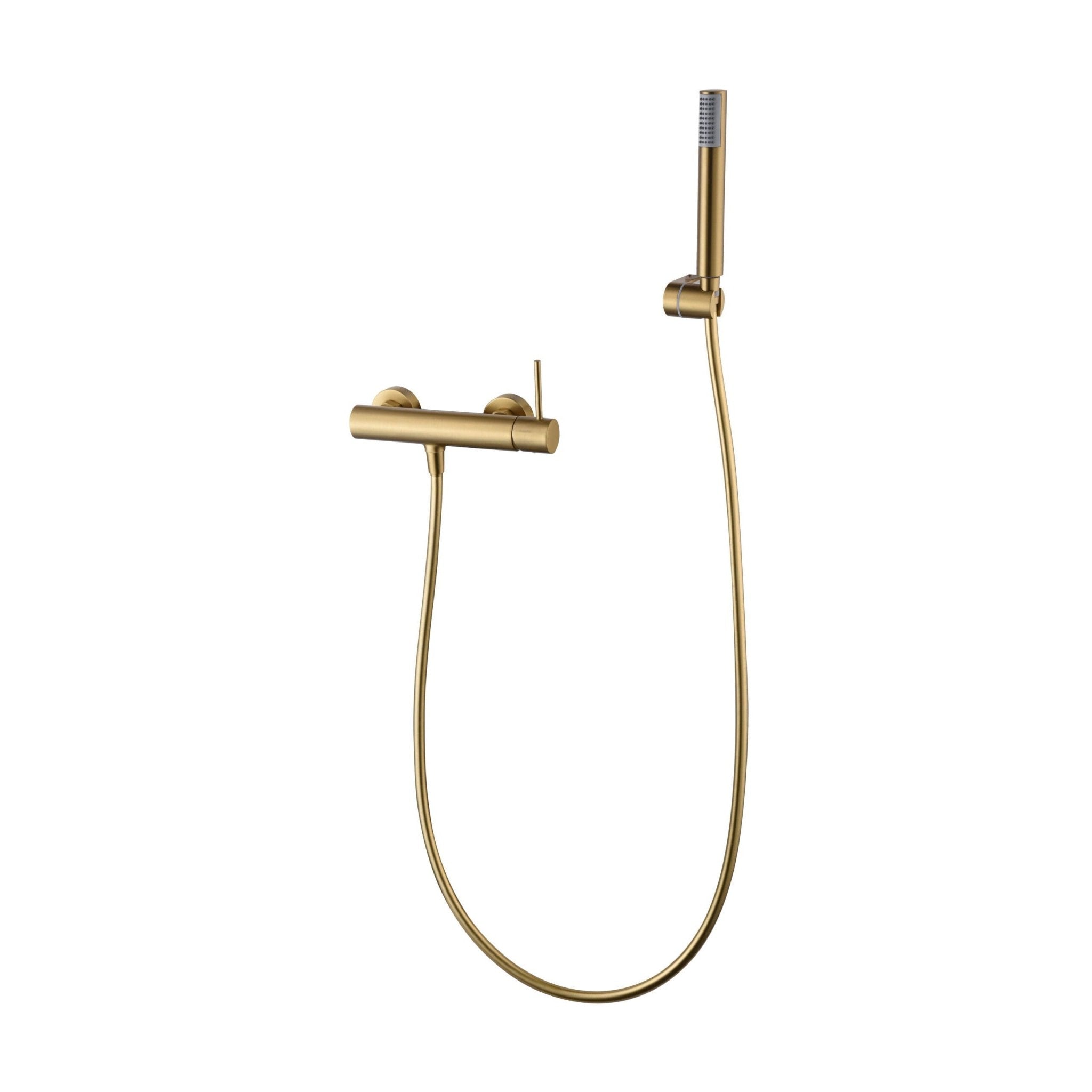 Imex - Monomando kit ducha Monza oro cepillado - BricoandPool