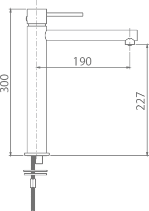 Imex - Monomando lavabo alto Milos negro mate - BricoandPool