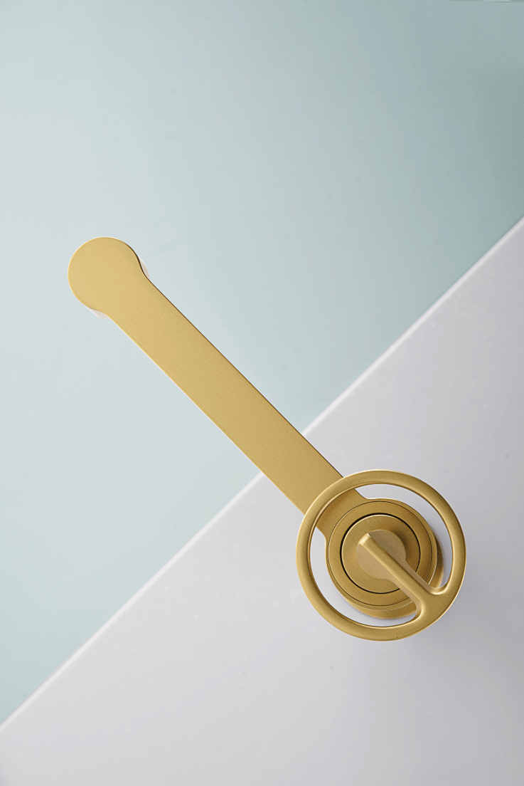 Imex - Monomando lavabo alto Olimpo oro cepillado - BricoandPool