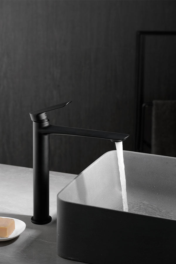 Imex - Monomando lavabo alto Ural negro mate - BricoandPool