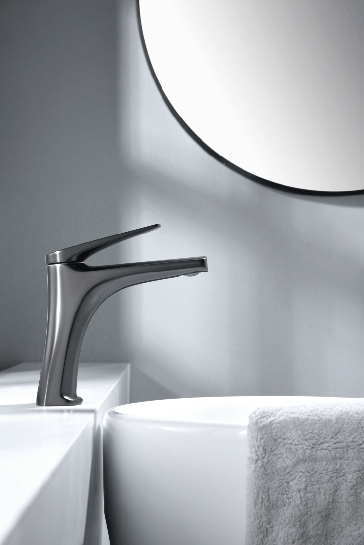 Imex - Monomando lavabo Delos black gun metal - BricoandPool
