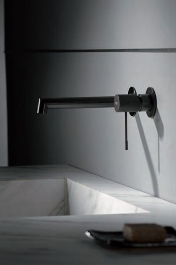 Imex - Monomando lavabo empotrado Line black gum metal - BricoandPool