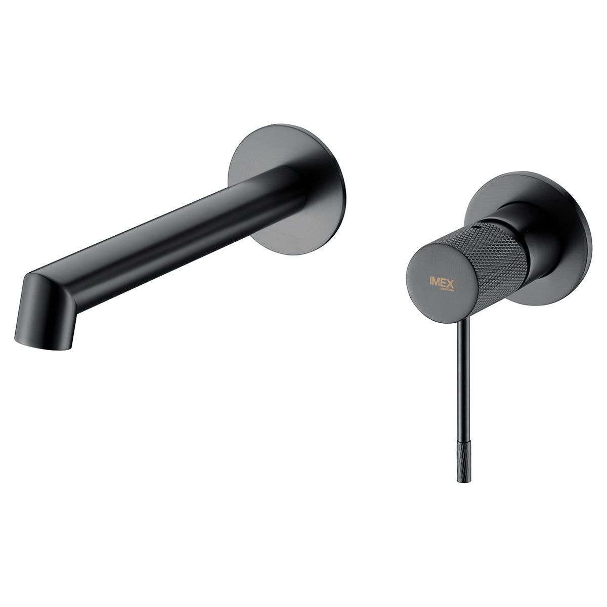 Imex - Monomando lavabo empotrado Line black gum metal - BricoandPool