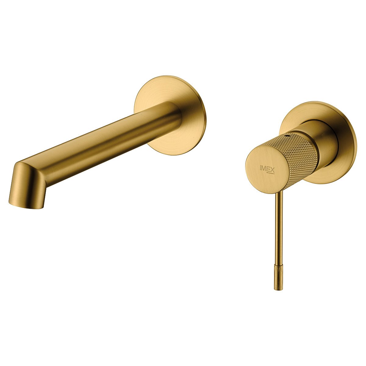 Imex - Monomando lavabo empotrado Line oro cepillado - BricoandPool
