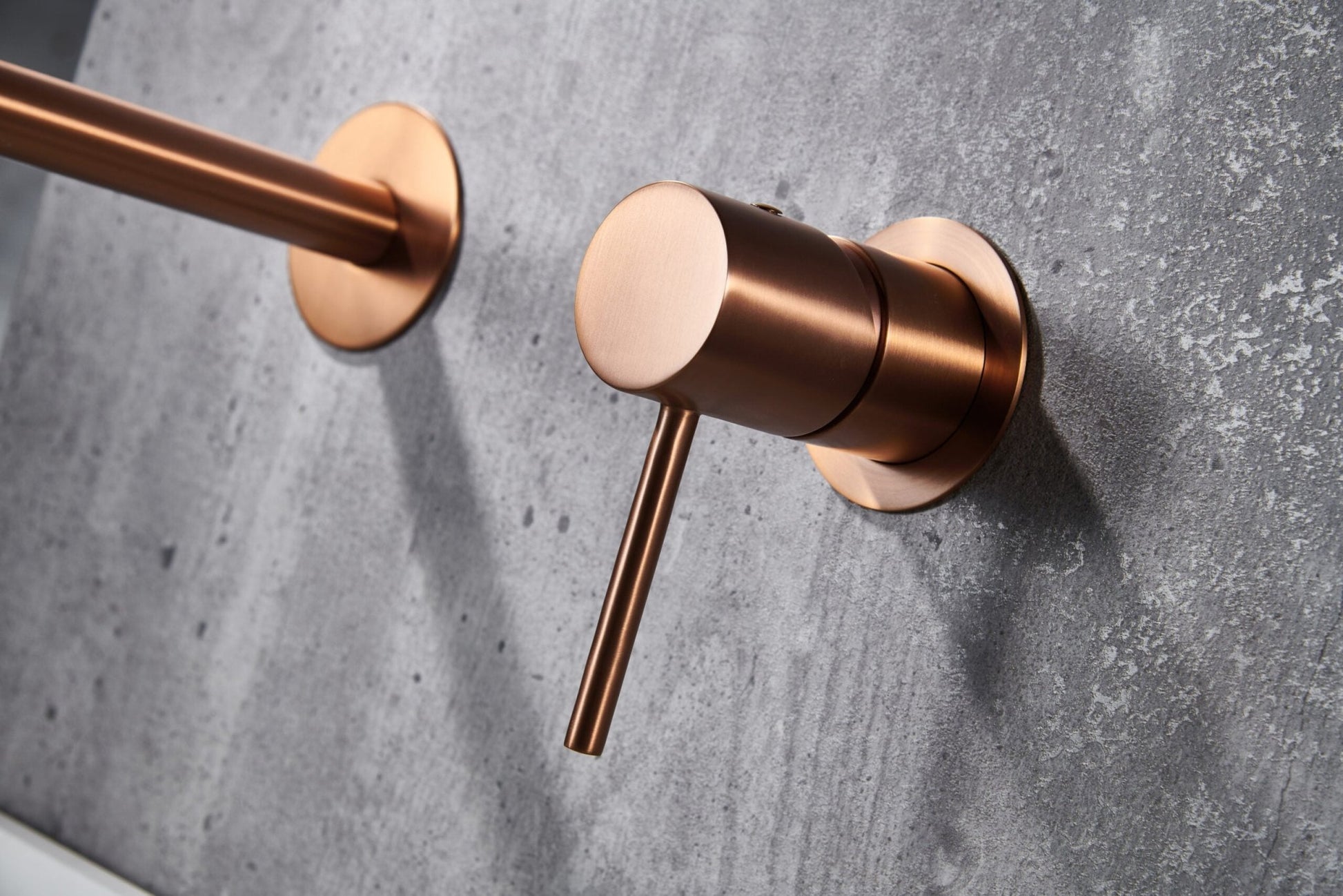 Imex - Monomando lavabo empotrado Monza oro rosa cepill - BricoandPool